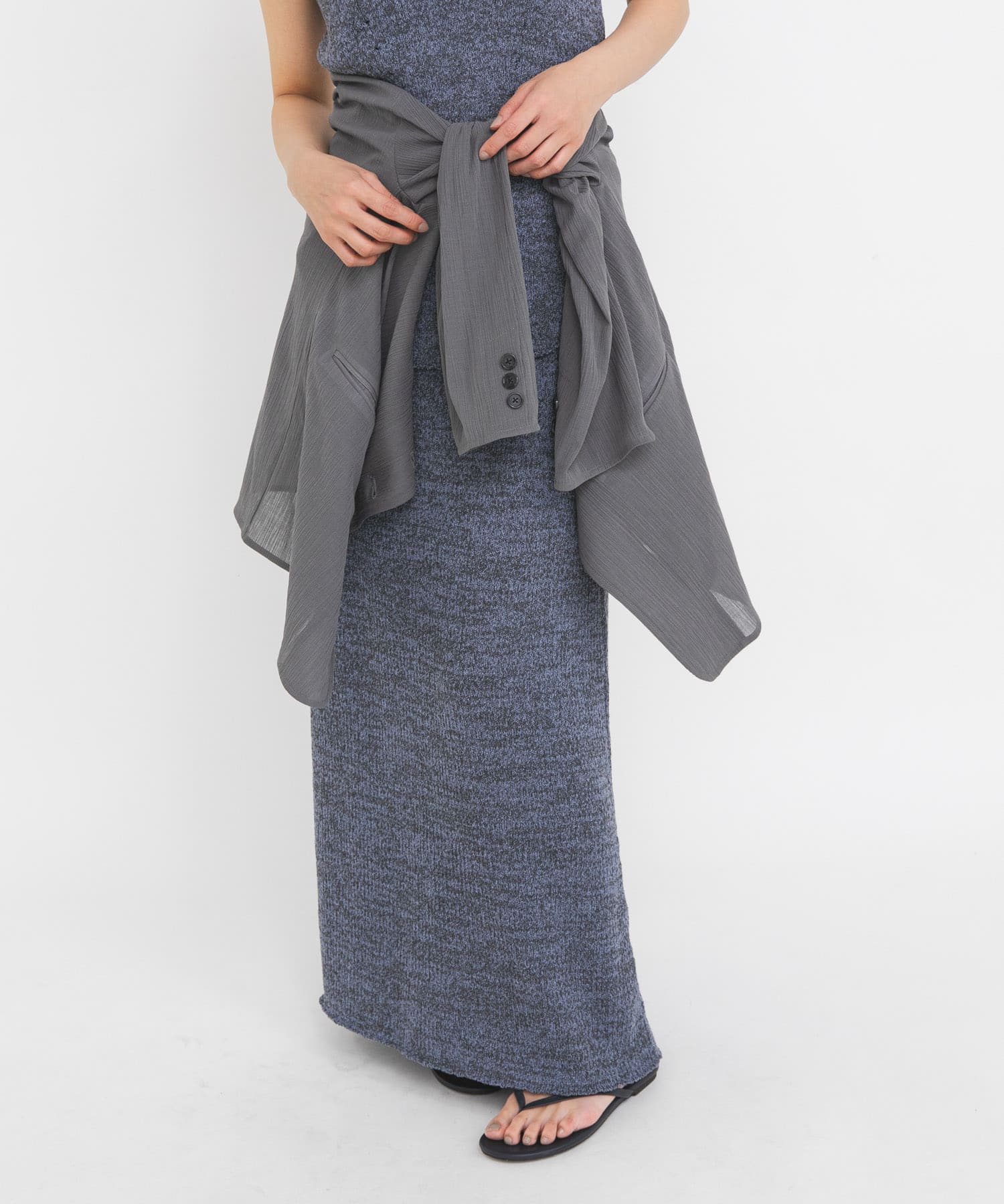 メランジRIBニットスカート