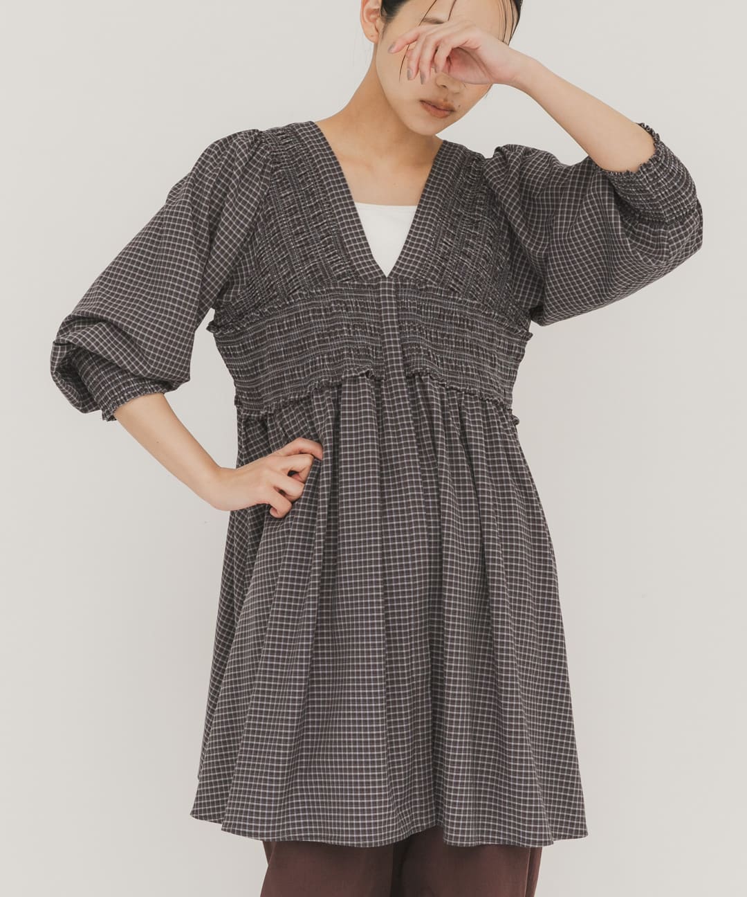 身長 : 163cm サイズ : one