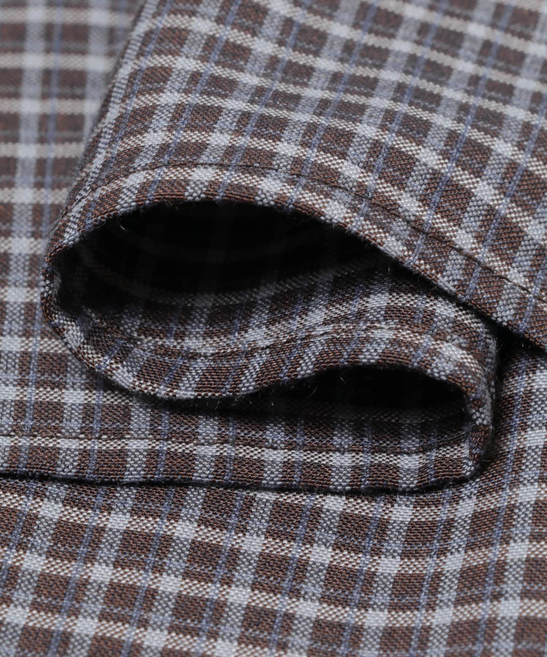 2WAYシャーリングチェックミニワンピース BROWN MIX One