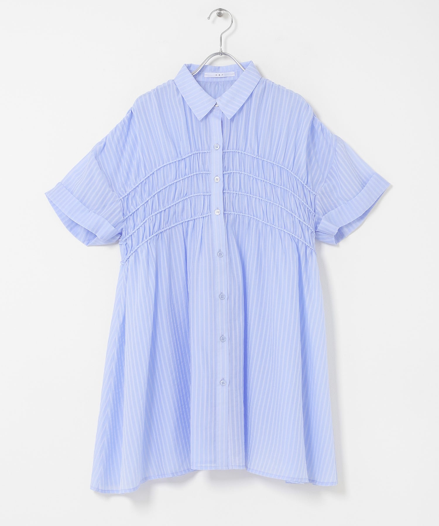 ターンナップシャーリングミニワンピース BLUE One