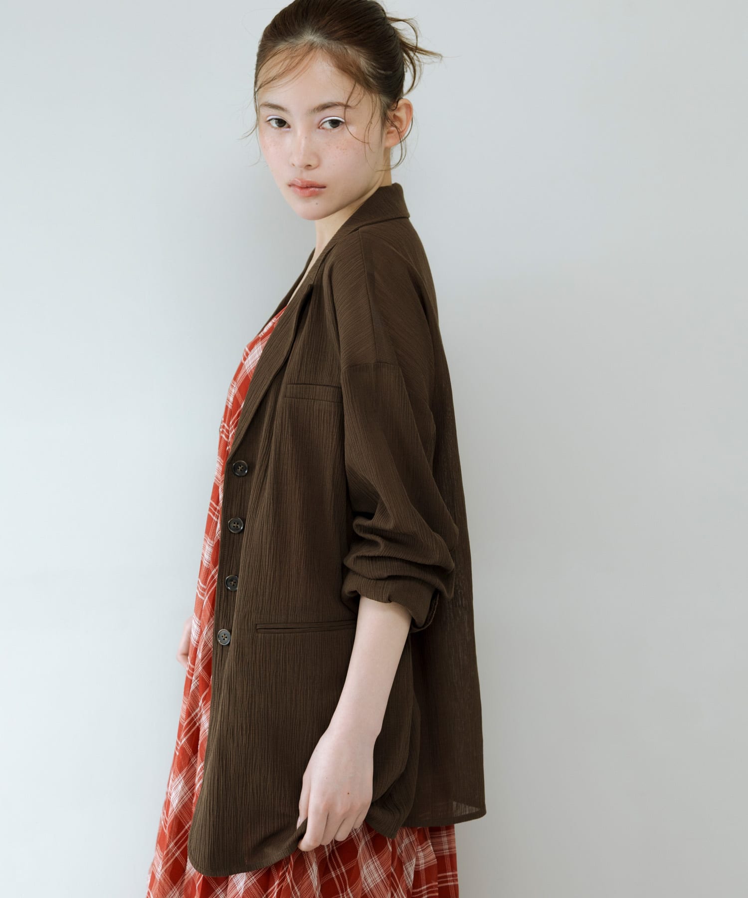 身長 : 159cm サイズ : one
