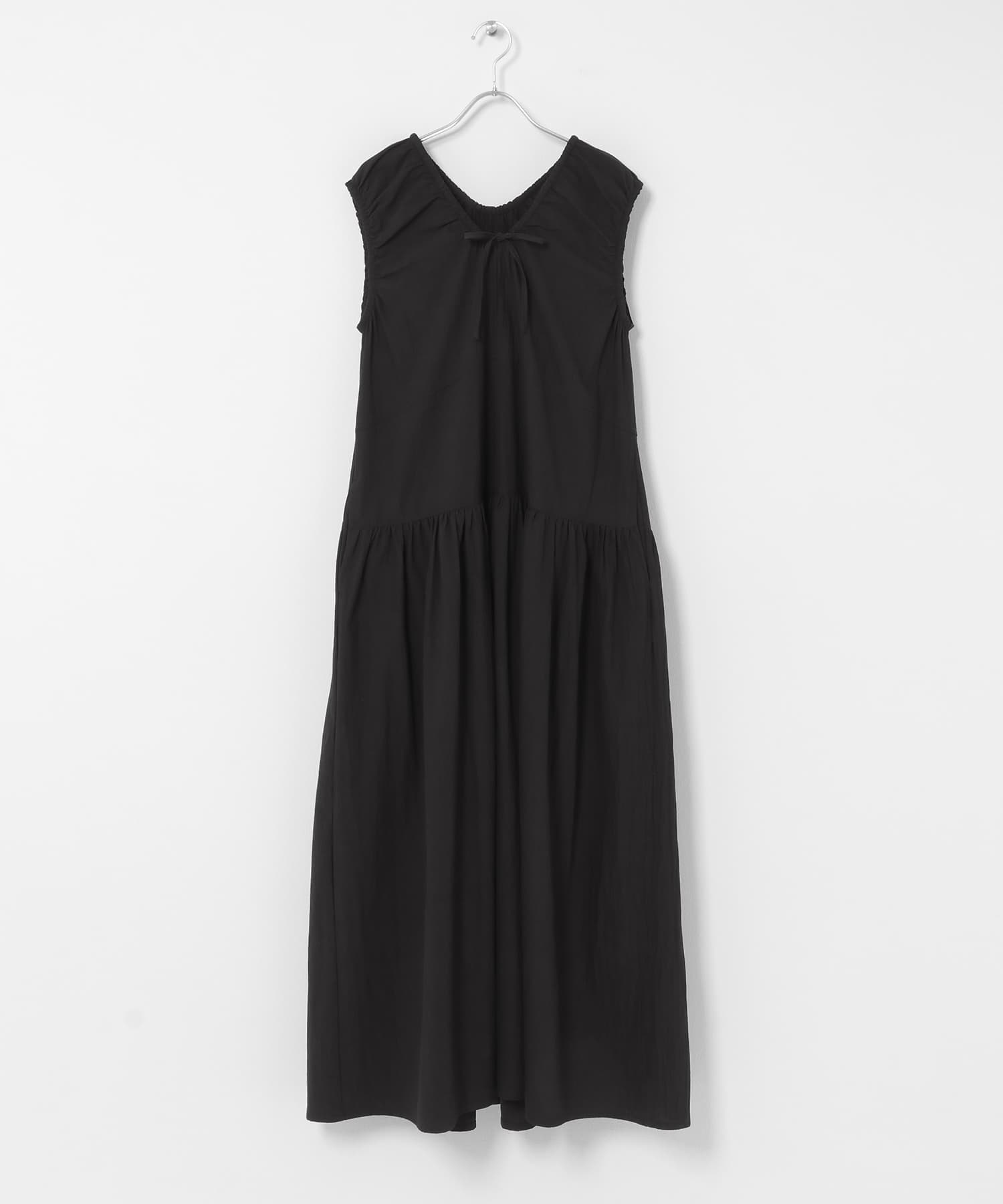 2WAYローギャザーワンピース BLACK One