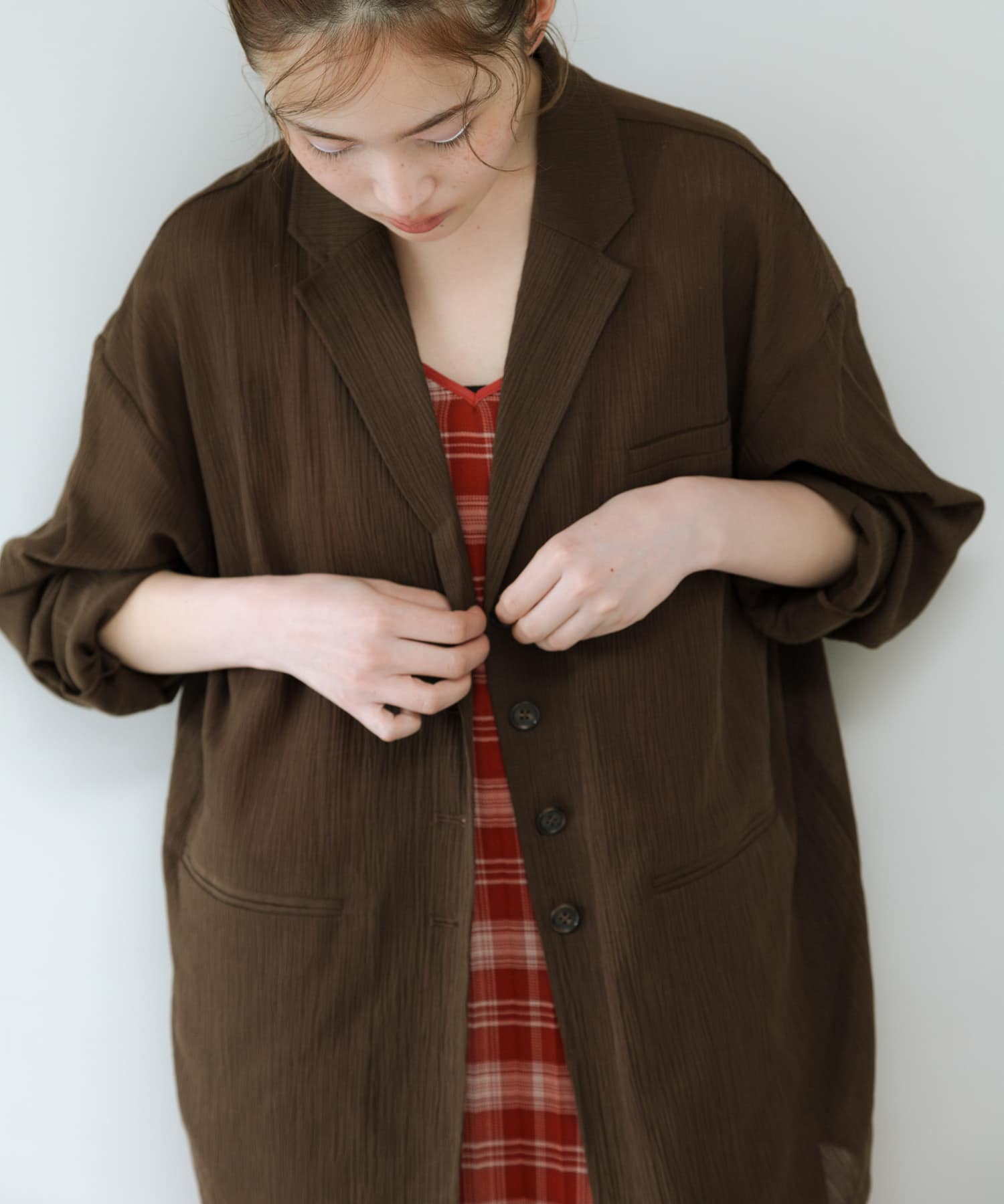 身長 : 159cm サイズ : one