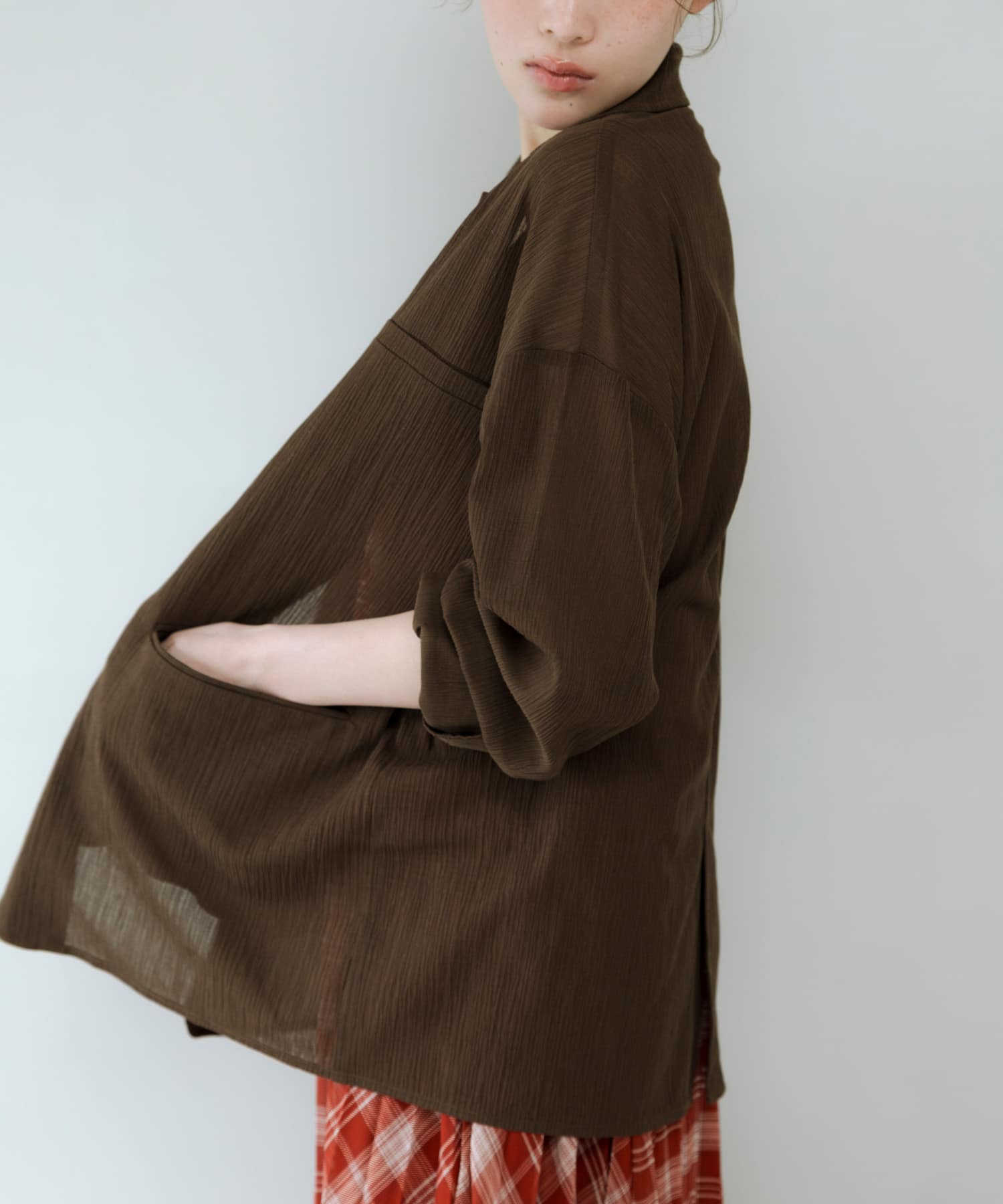 身長 : 159cm サイズ : one