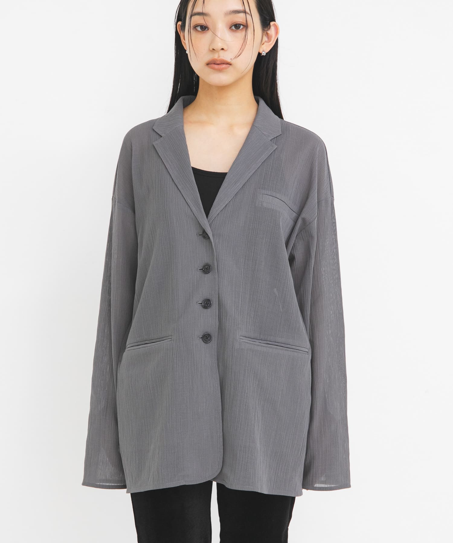 シアーライトテーラードジャケット