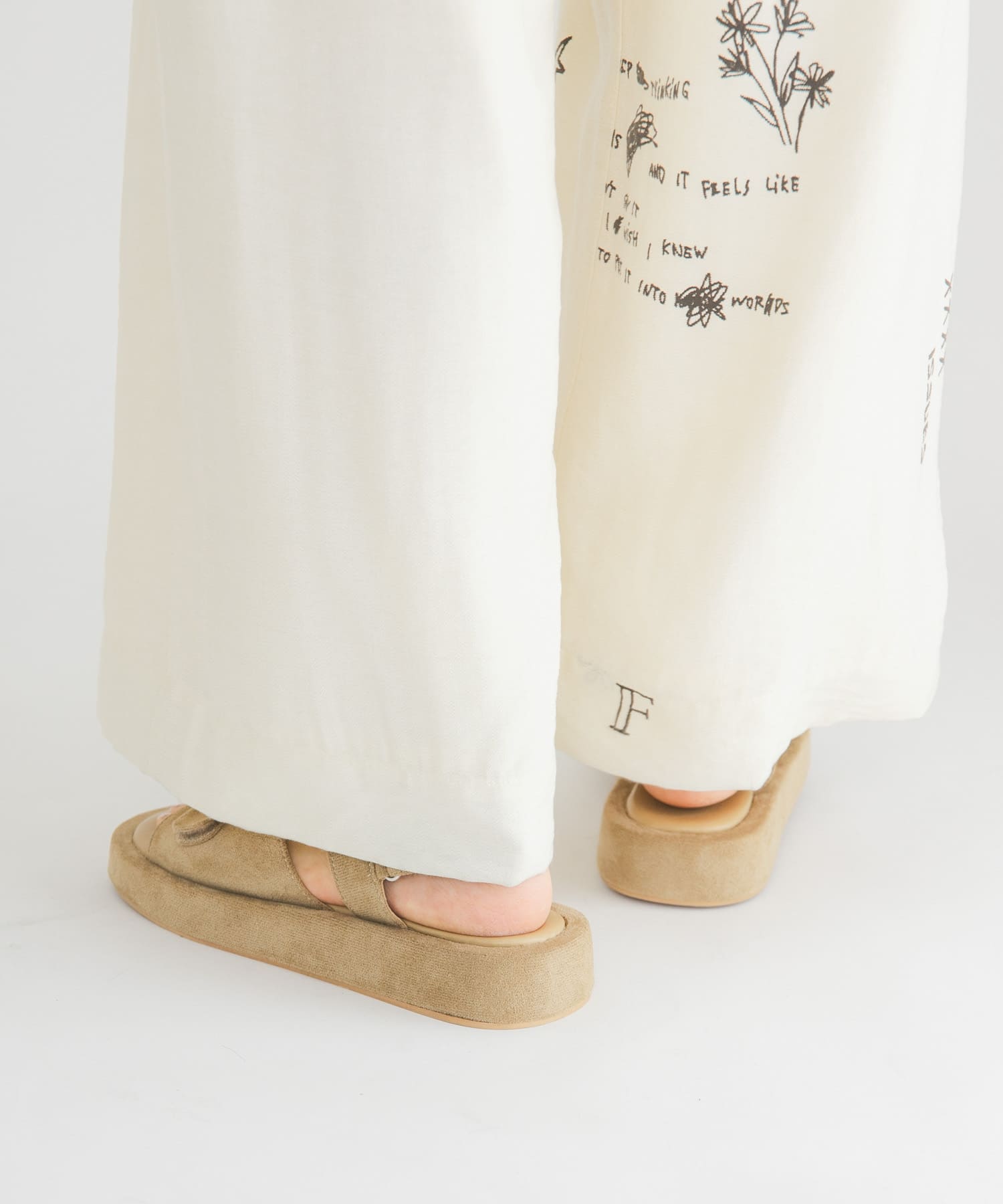 ベルトデザインプラットフォームサンダル BEIGE 36