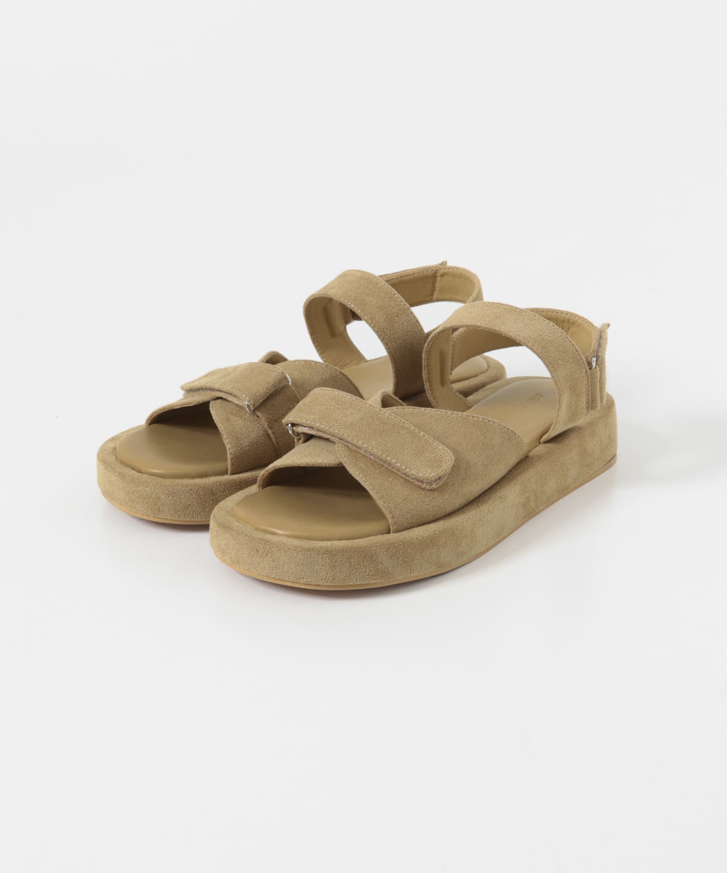 ベルトデザインプラットフォームサンダル BEIGE 36