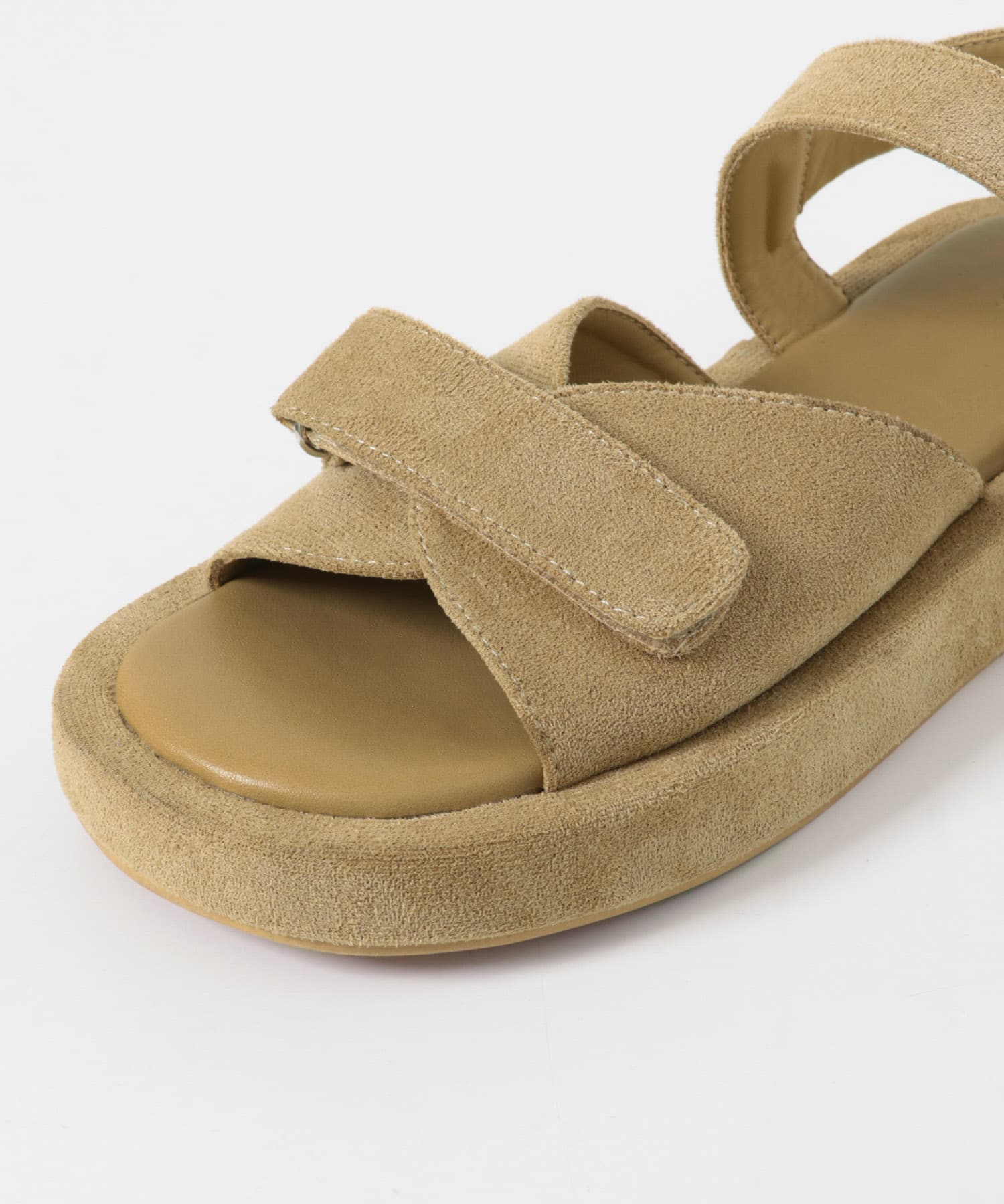 ベルトデザインプラットフォームサンダル BEIGE 36
