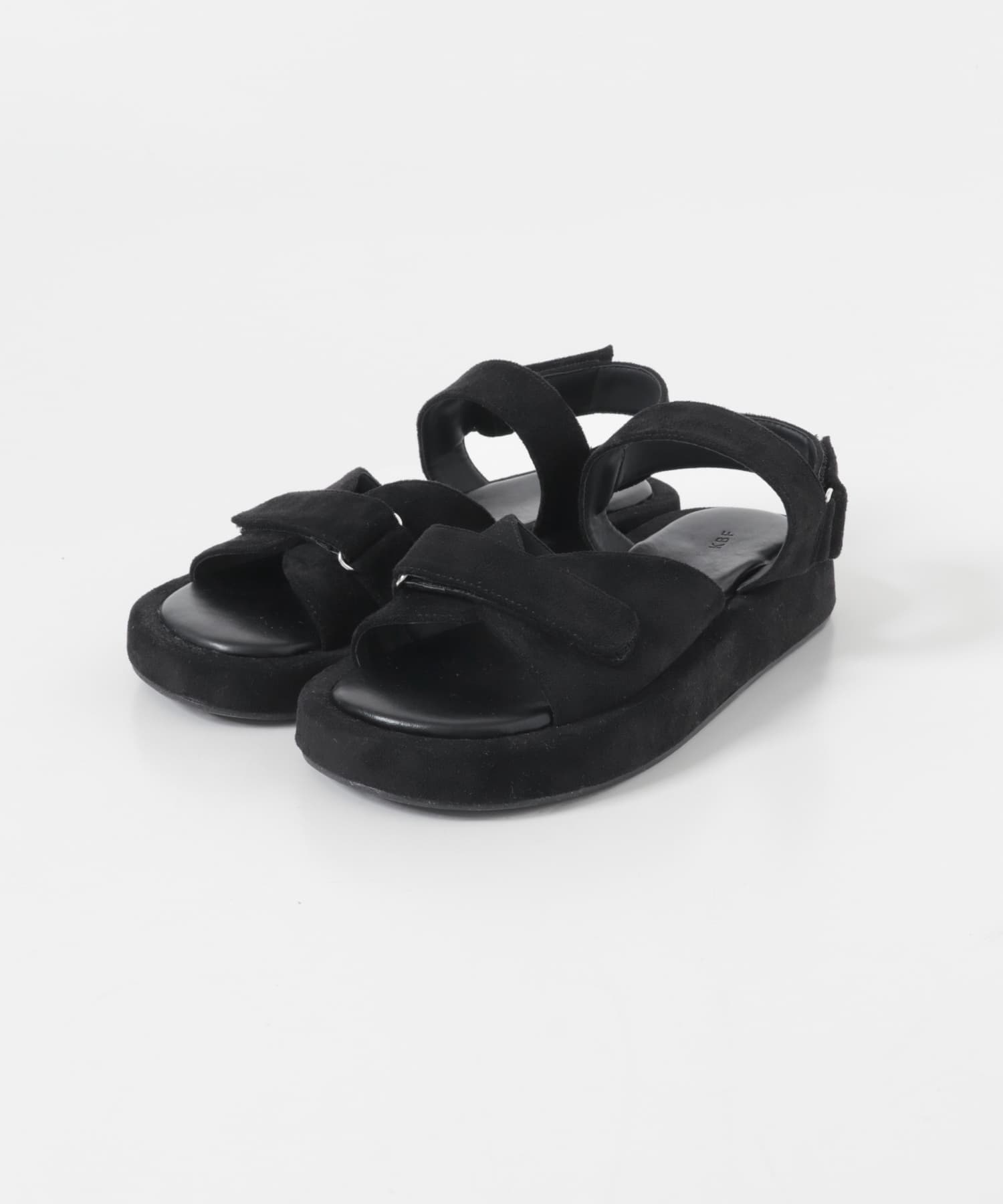ベルトデザインプラットフォームサンダル(36 BLACK): シューズ｜URBAN