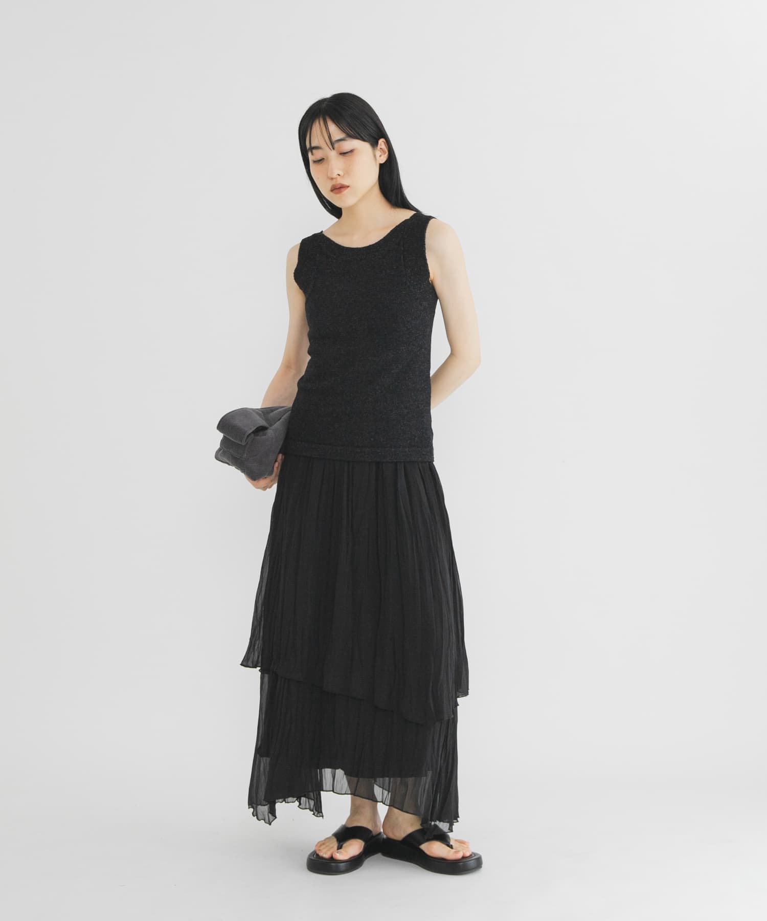 プラットフォームトングサンダル BLACK 36