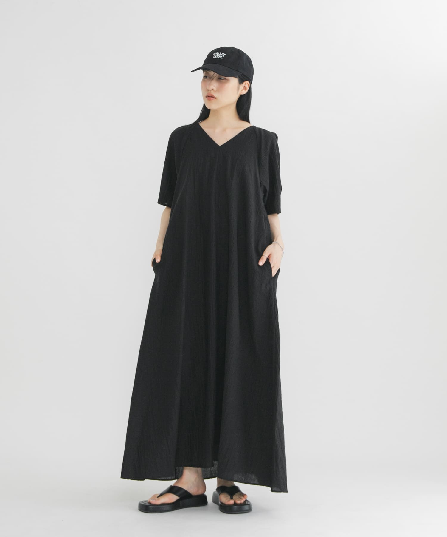 プラットフォームトングサンダル BLACK 36