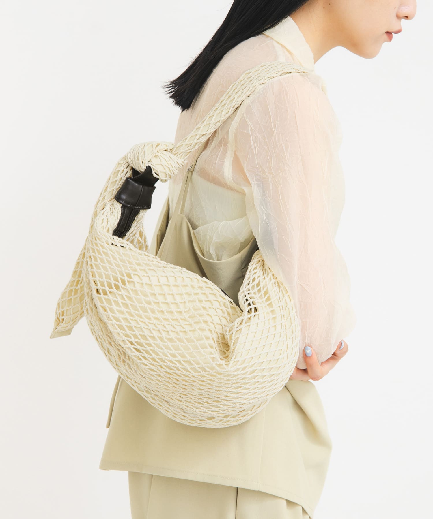 メッシュショルダーBAG IVORY One