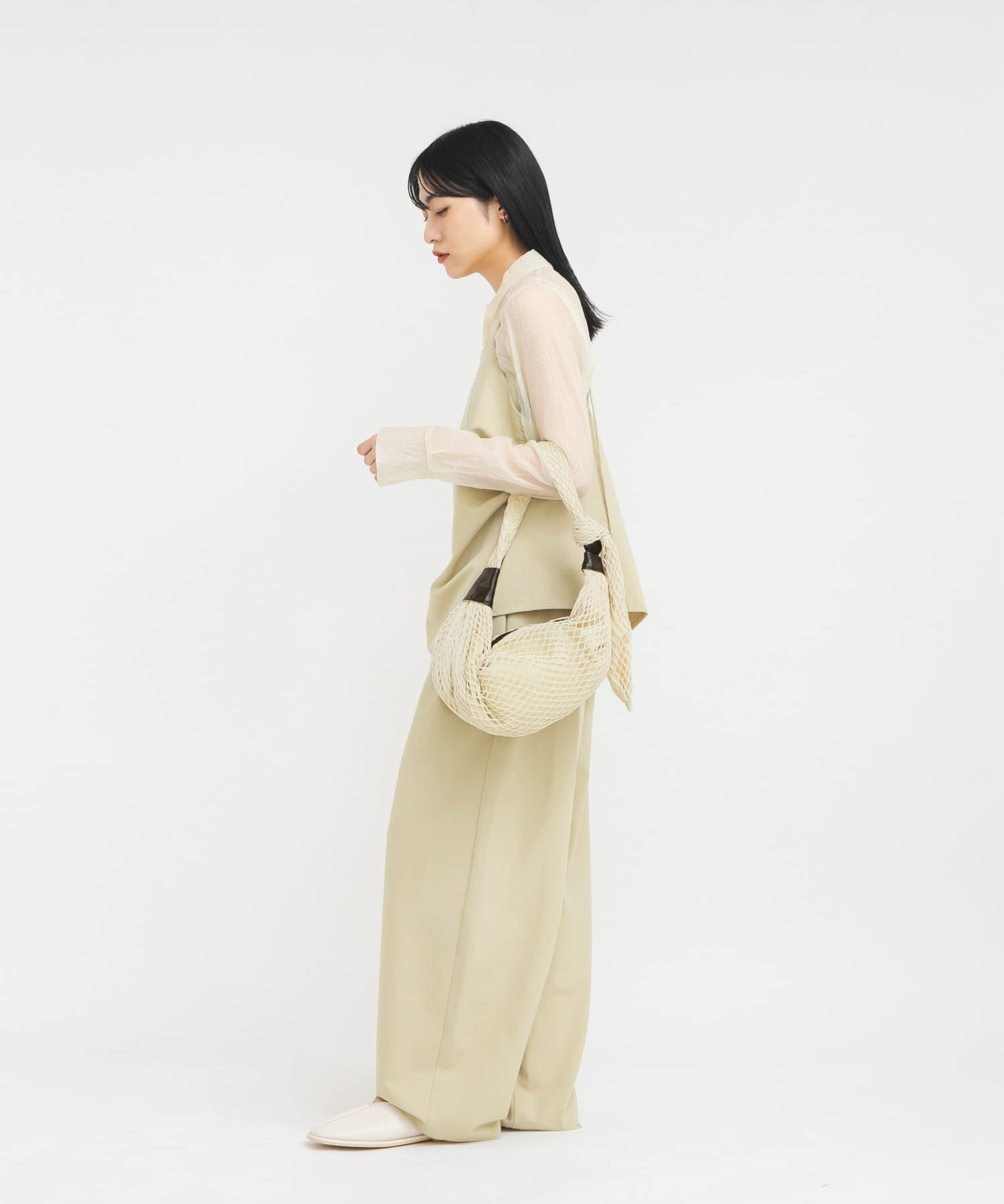 メッシュショルダーBAG IVORY One