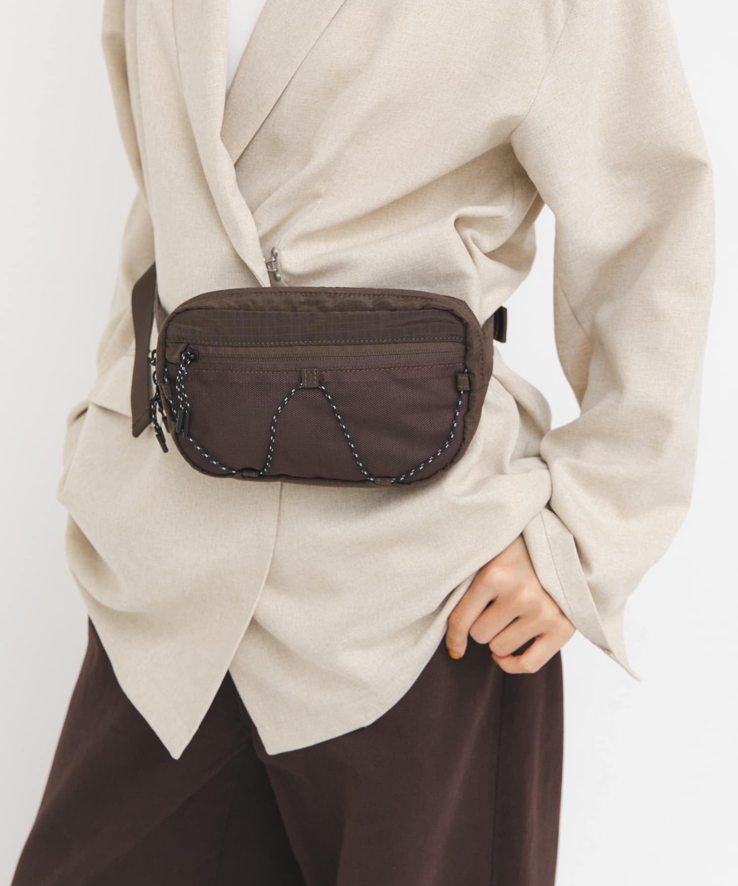 メッシュポケットリップストップサコッシュ