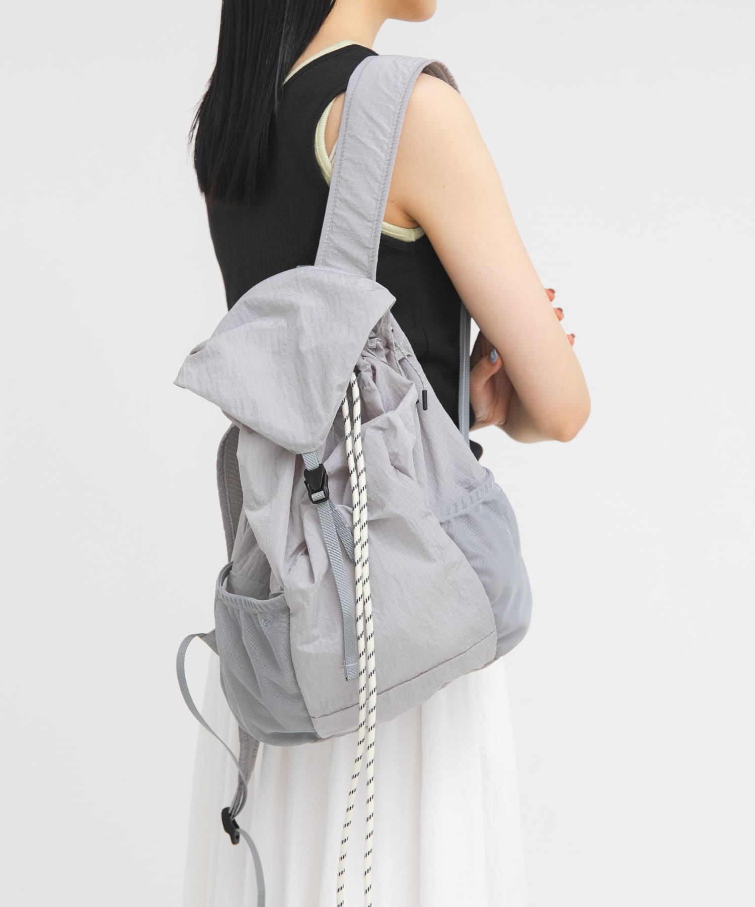 メッシュポケットリップストップリュック GRAY One