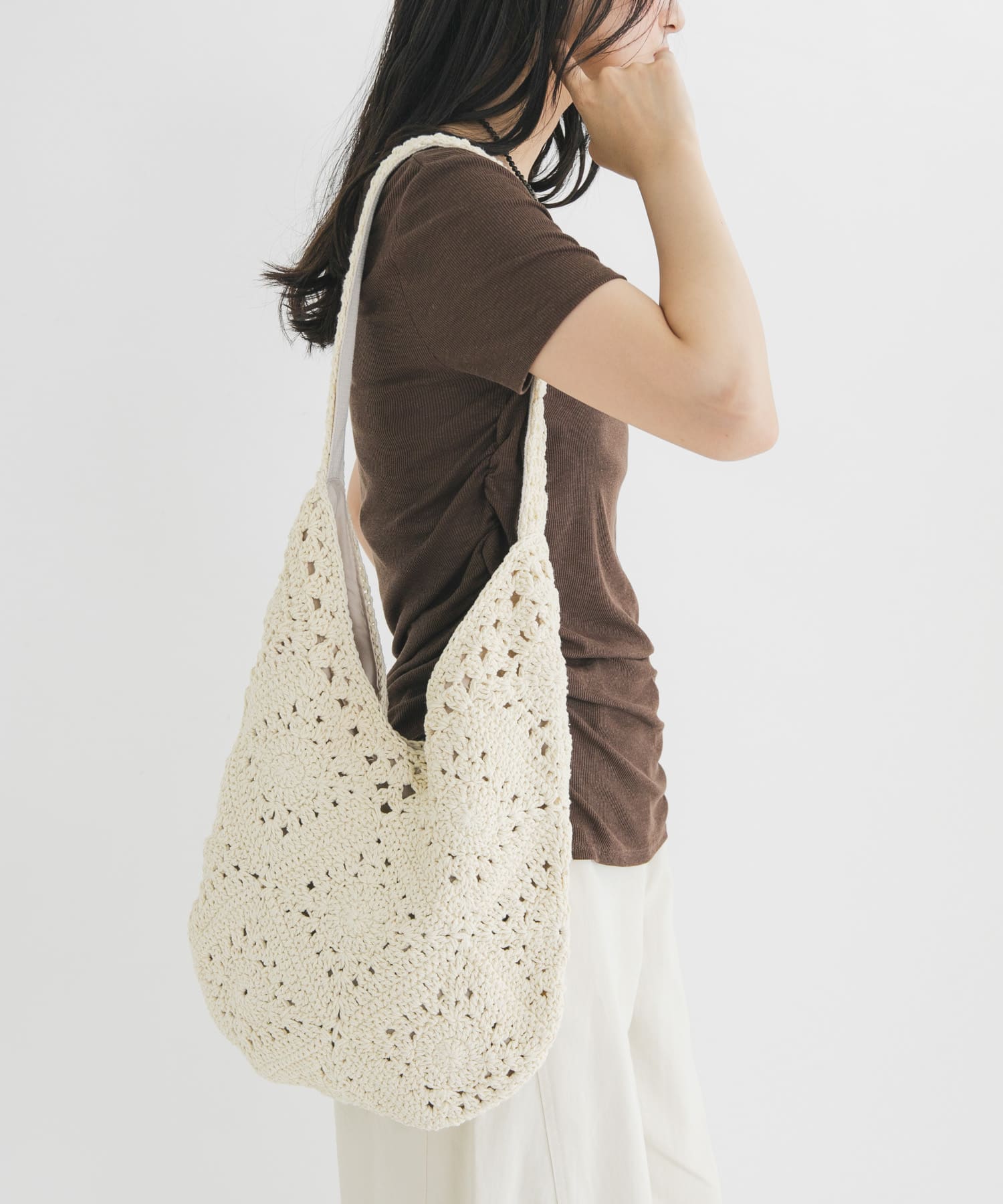 ラウンドパッチワークワンハンドルBAG