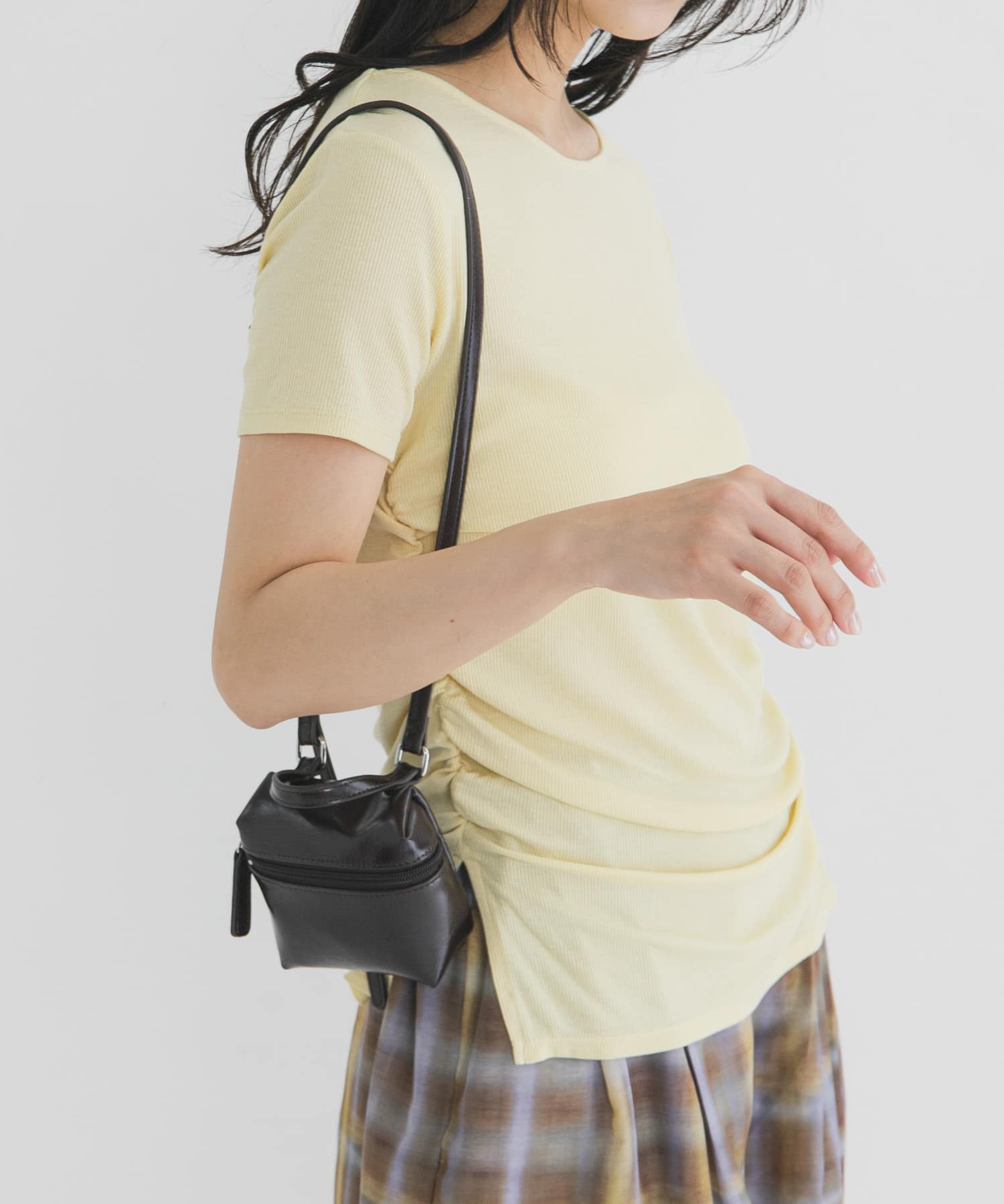2WAYマイクロポーチBAG D.BROWN One