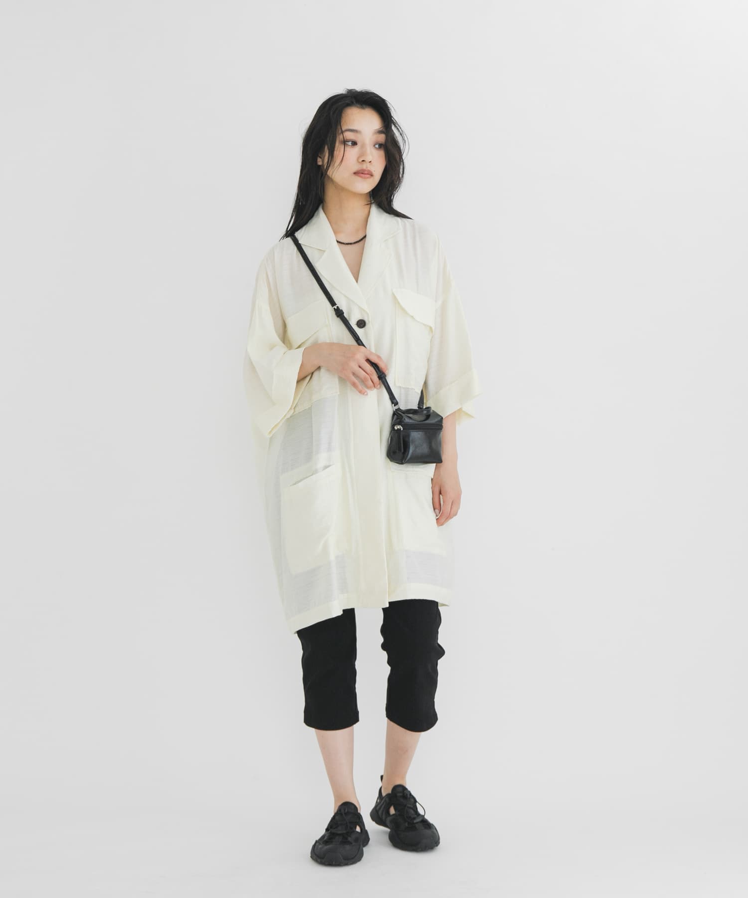 2WAYマイクロポーチBAG BLACK One