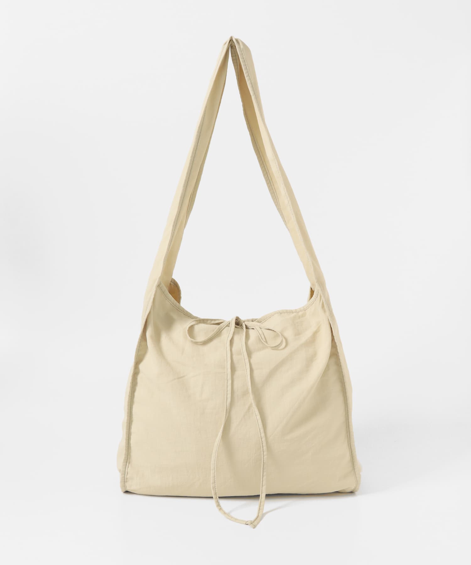 パイピングナイロンビッグBAG YEL BEIGE One