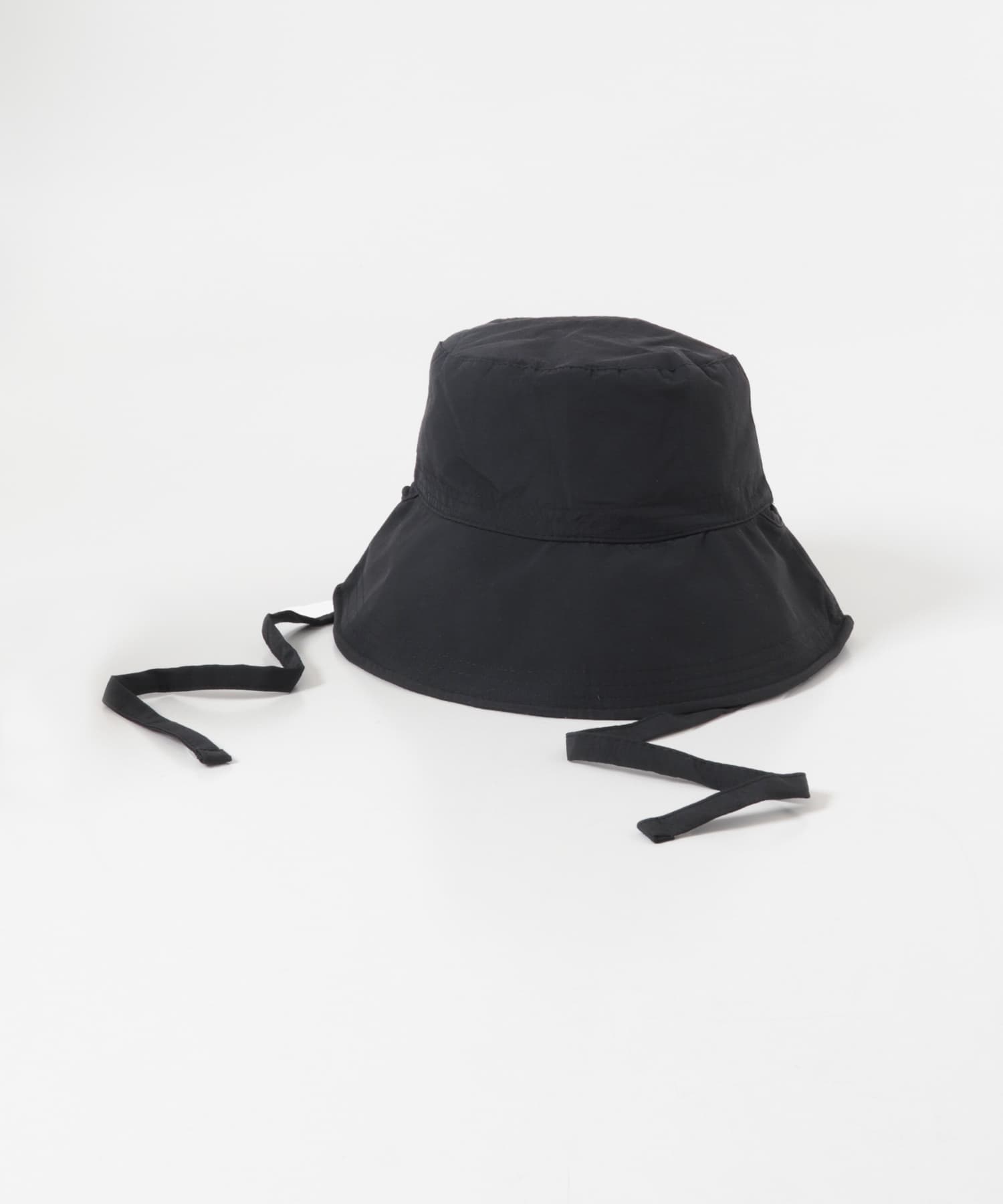 ステッチデザインバケットHAT BLACK One