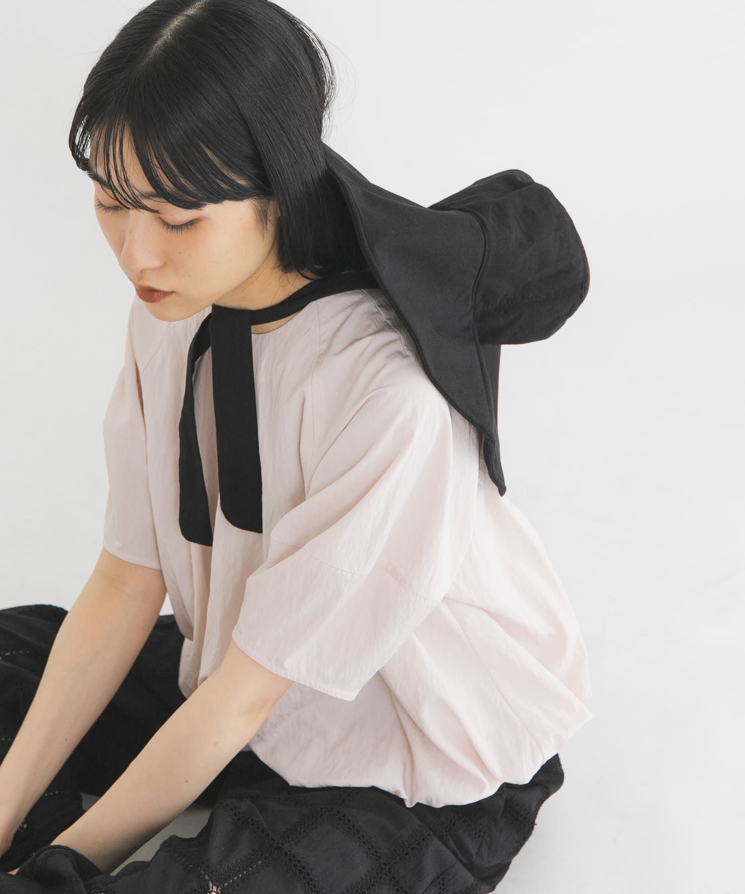 ワイドブリムHAT BLACK One