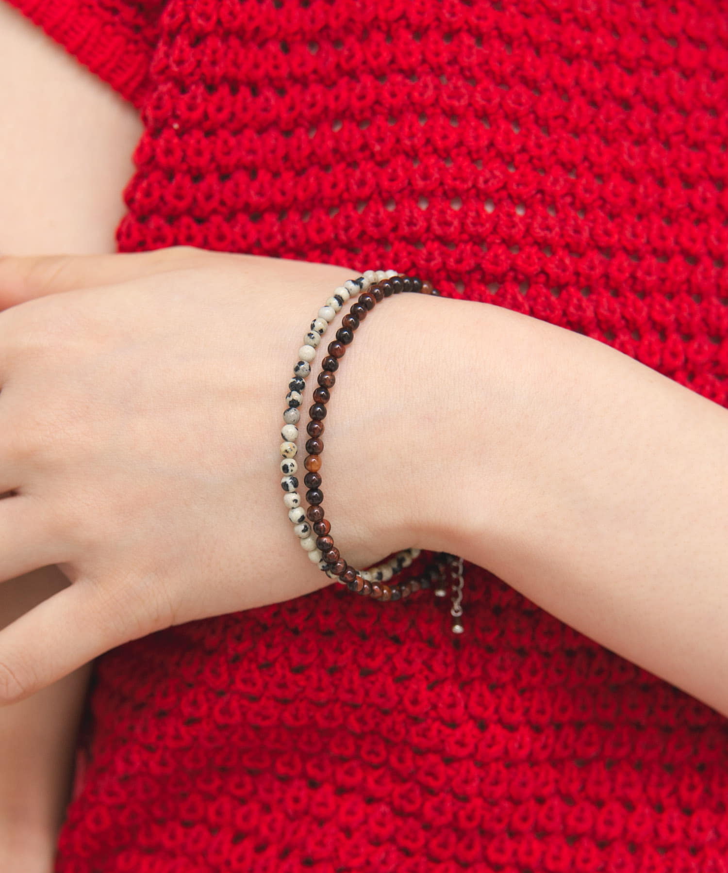 天然石setブレスレット BROWN SET One