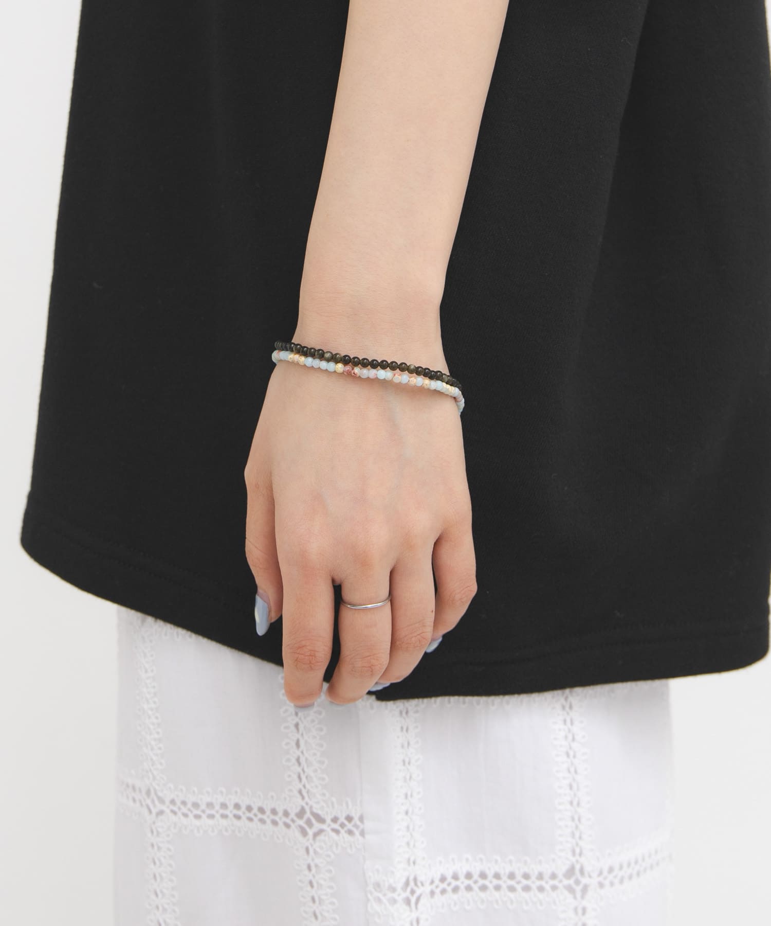 天然石setブレスレット KHAKI SET One