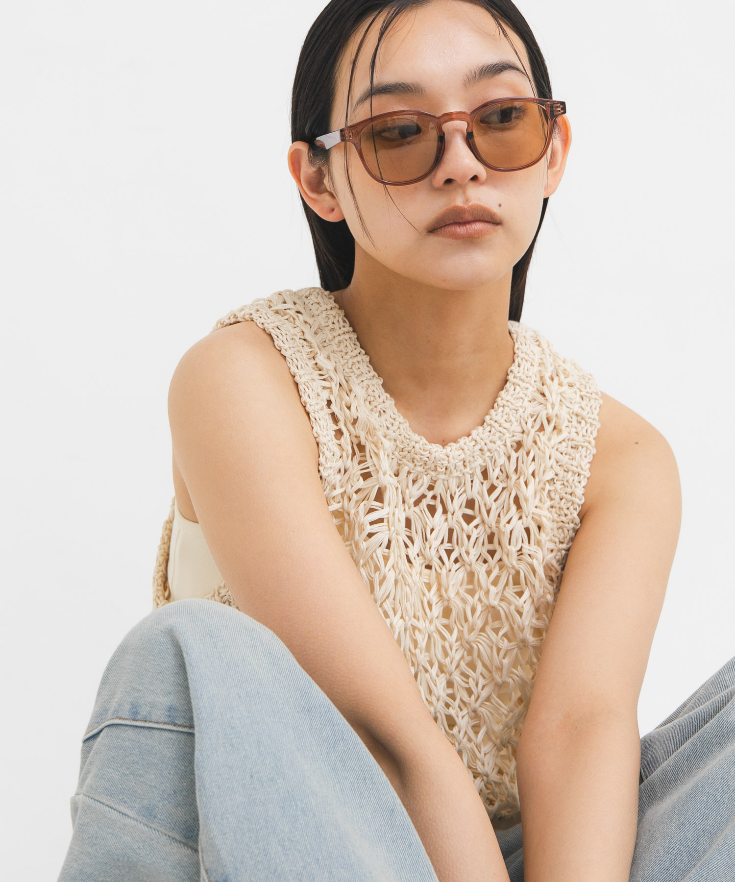 ボストンフレームサングラス