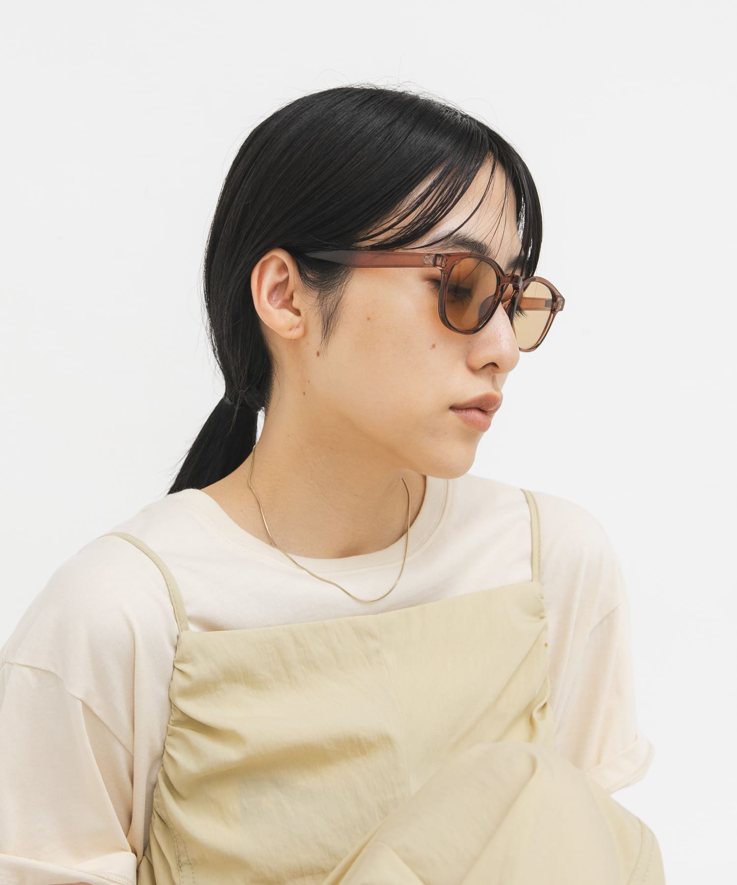 ボストンフレームサングラス L.BROWN One