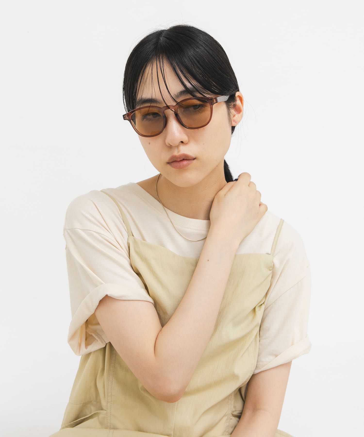 ボストンフレームサングラス L.BROWN One