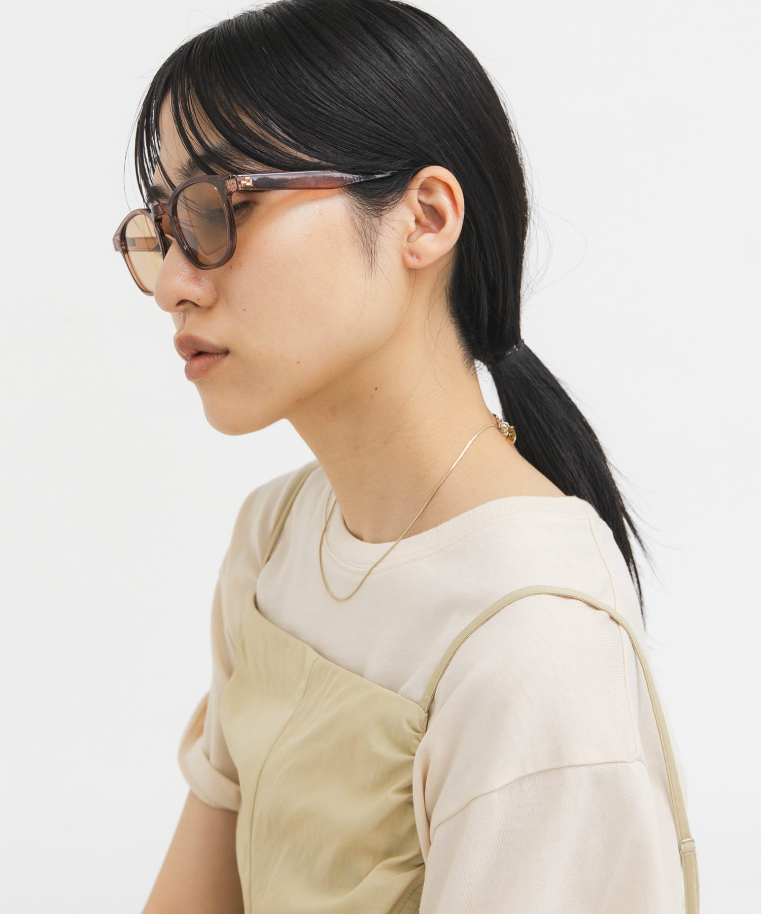 ボストンフレームサングラス L.BROWN One