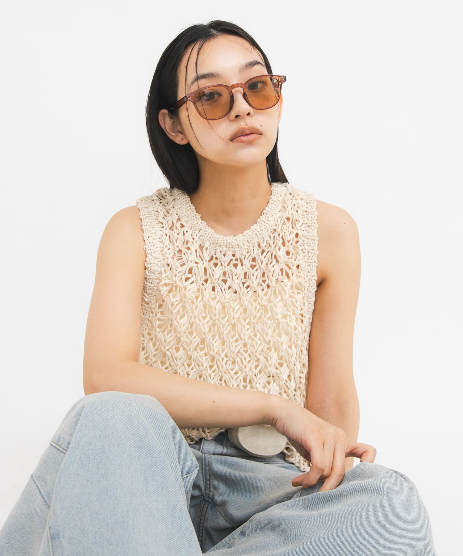 ボストンフレームサングラス L.BROWN One