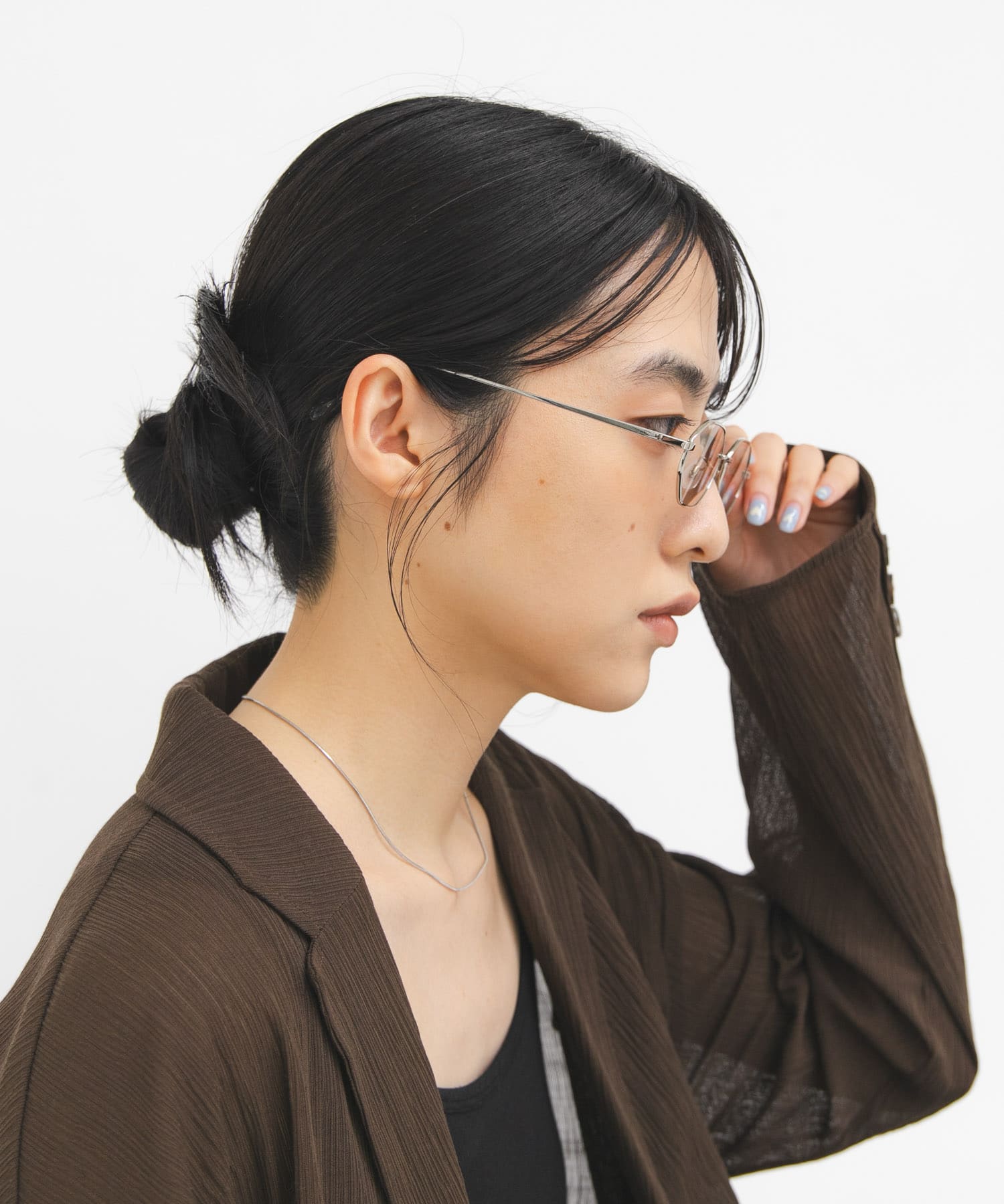 メタルフレームサングラス BROWN One