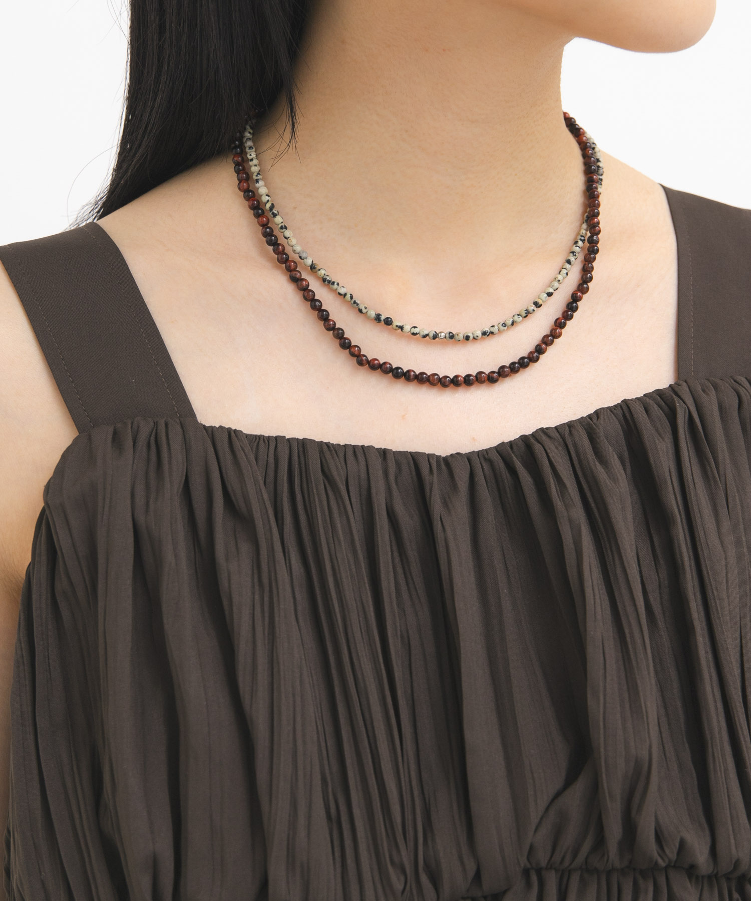 天然石SETネックレス BROWN SET One