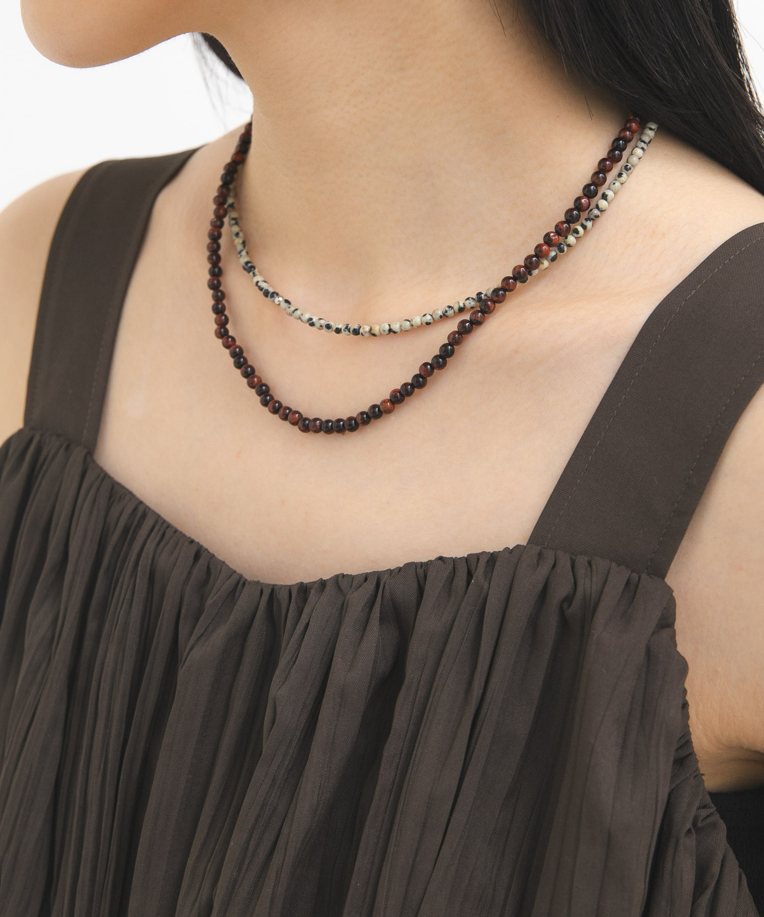 天然石SETネックレス BROWN SET One