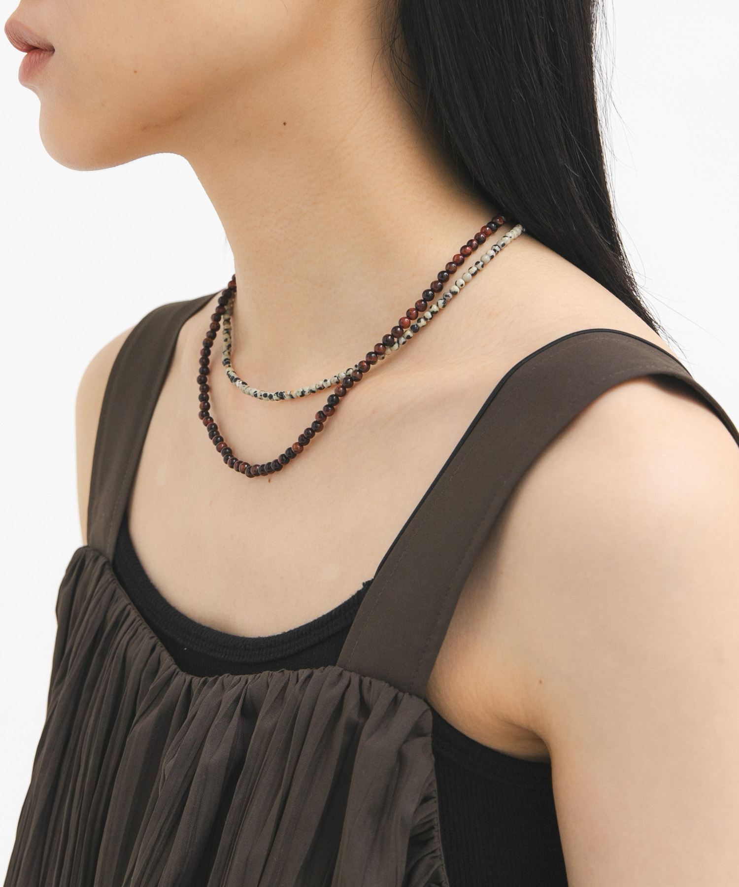 天然石SETネックレス BROWN SET One