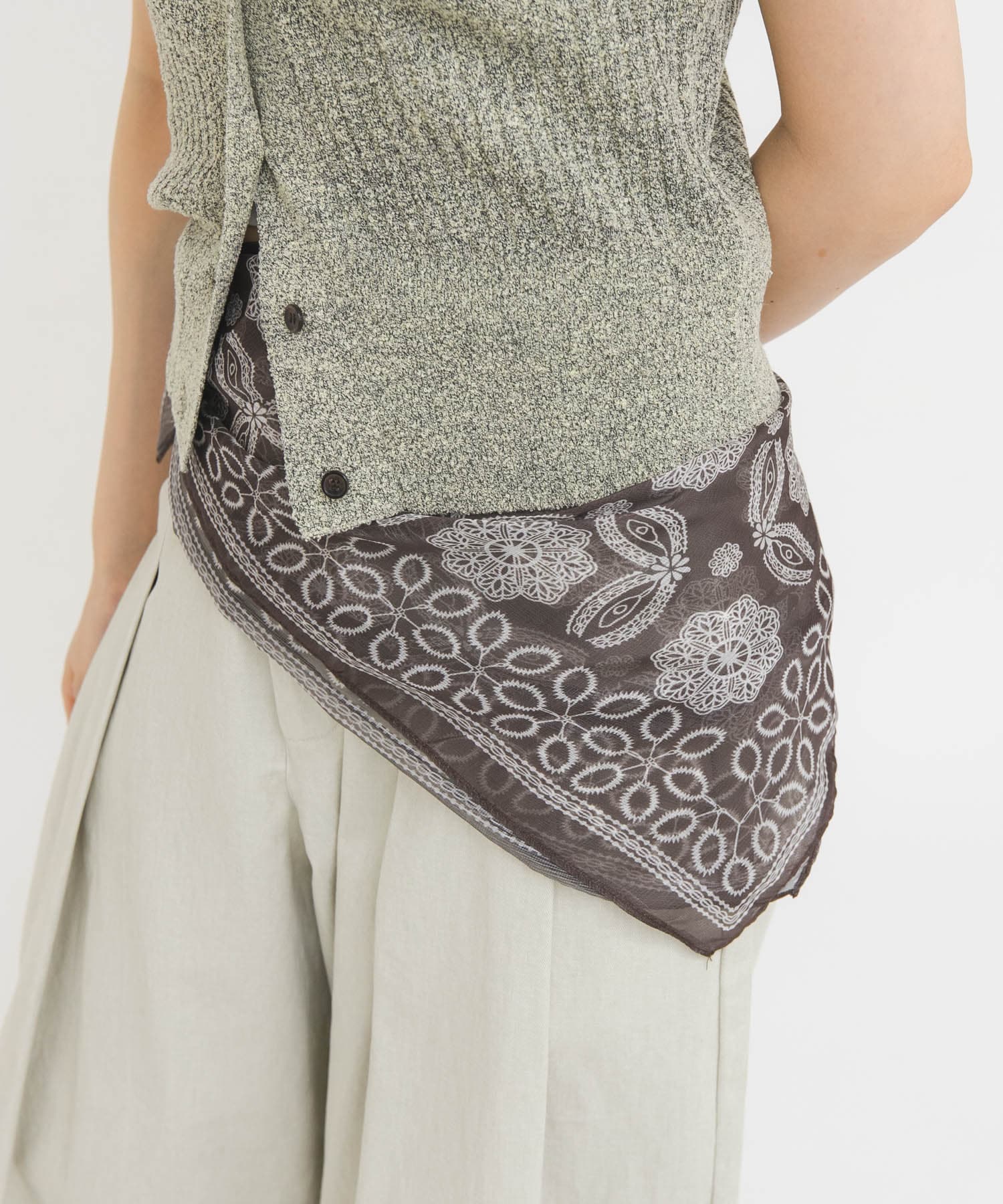 シアーアソートスカーフ KHAKI One