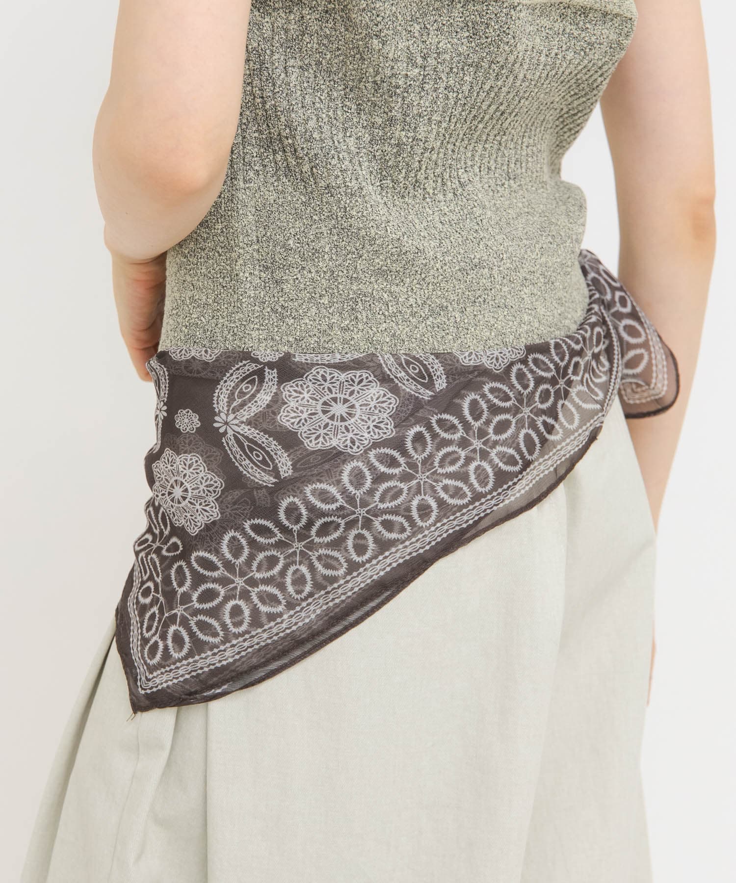 シアーアソートスカーフ KHAKI One