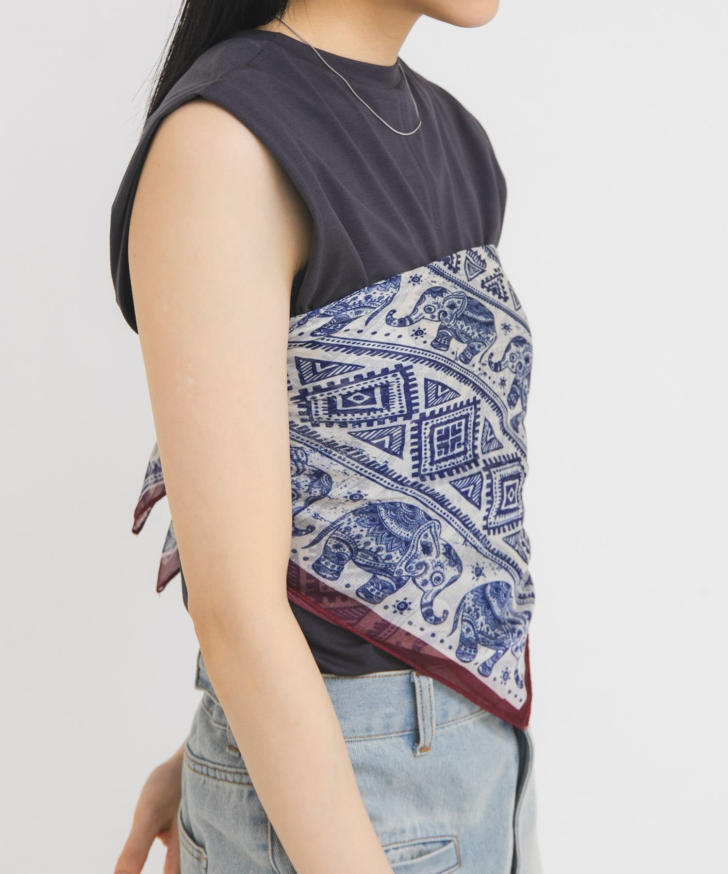 シアーアソートスカーフ BLUE One