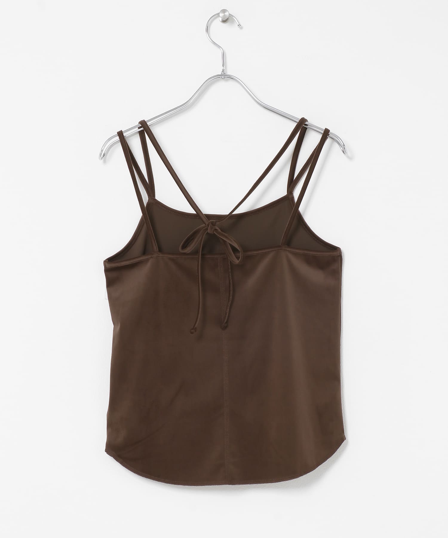 マイクロベロアホルターキャミソール BROWN One