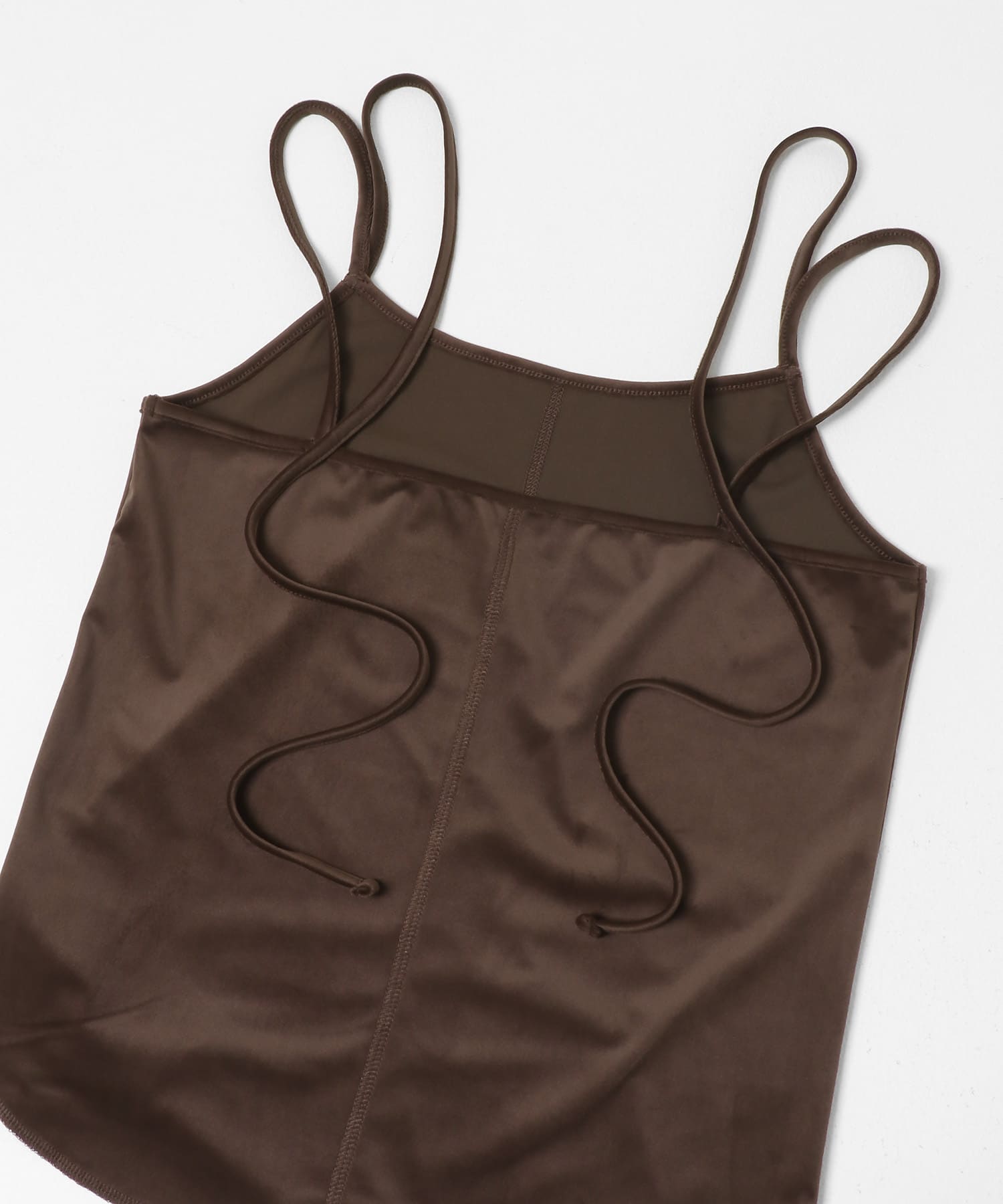 マイクロベロアホルターキャミソール BROWN One