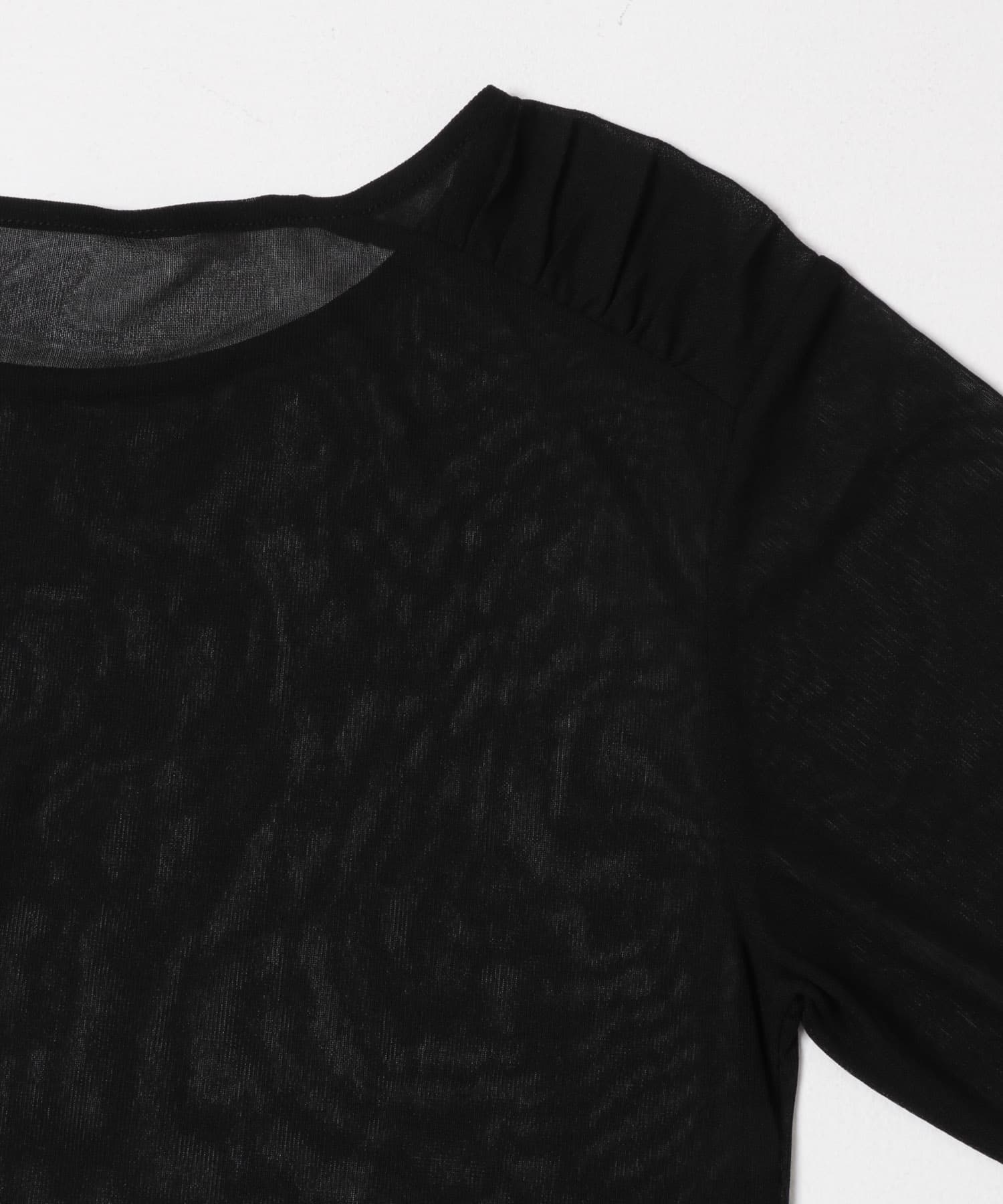 シアーギャザーロンTEE BLACK One