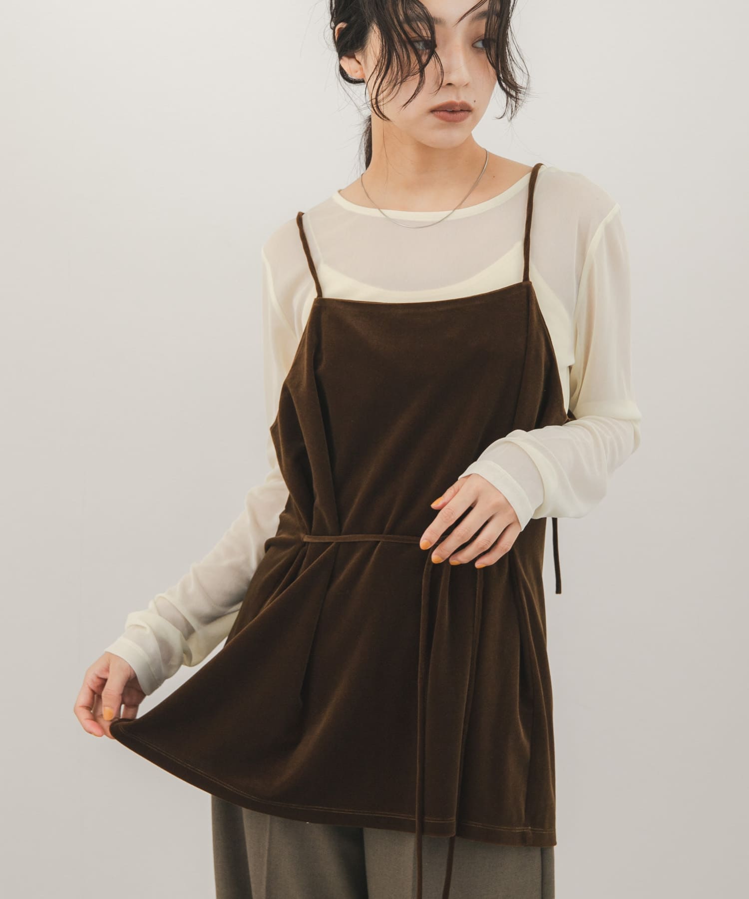 身長 : 163cm サイズ : one