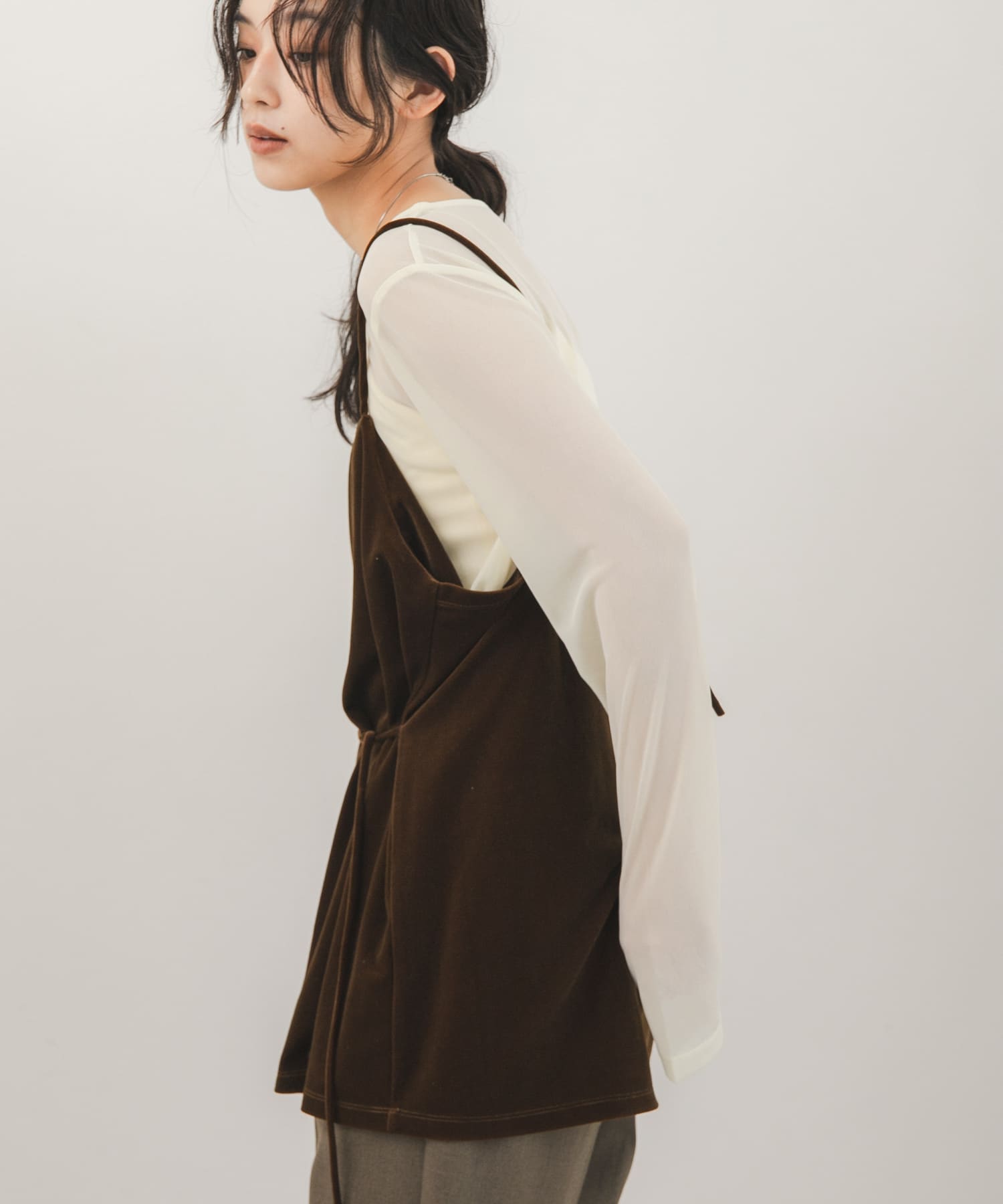 身長 : 163cm サイズ : one
