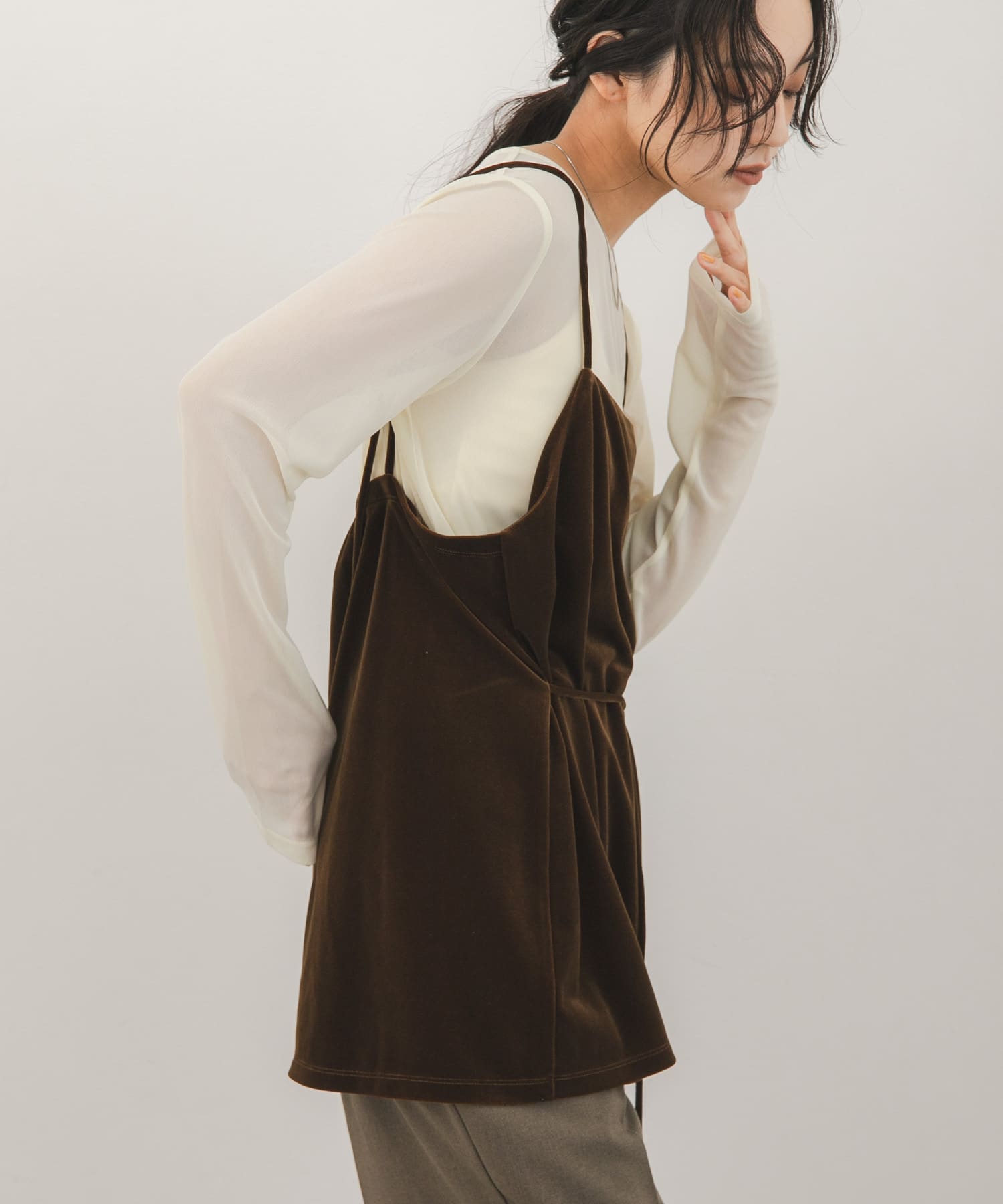 身長 : 163cm サイズ : one
