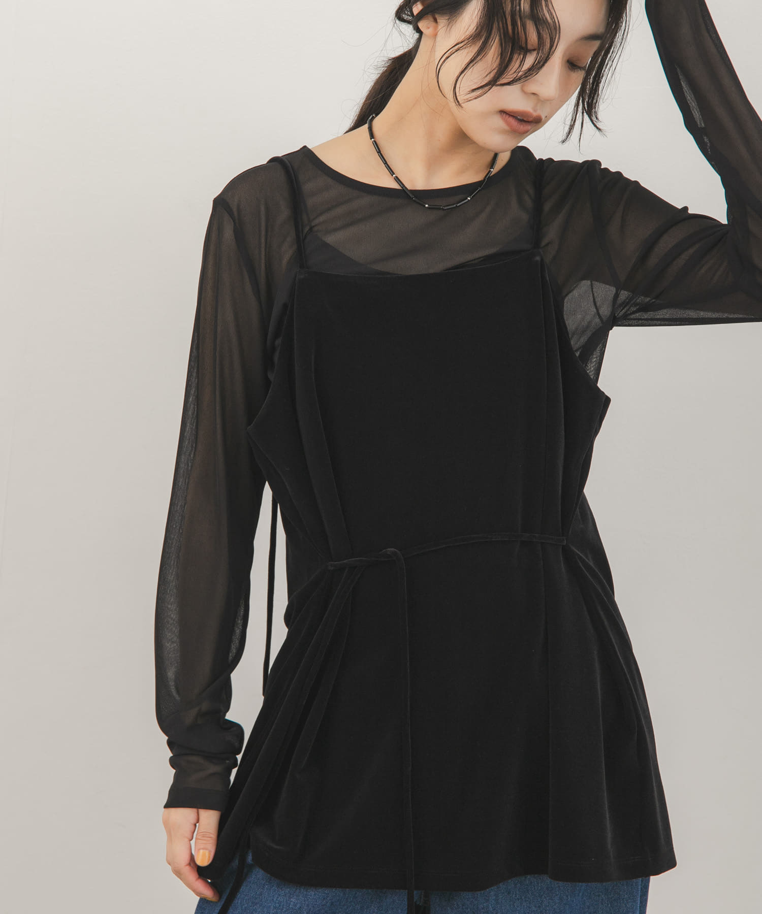 身長 : 163cm サイズ : one