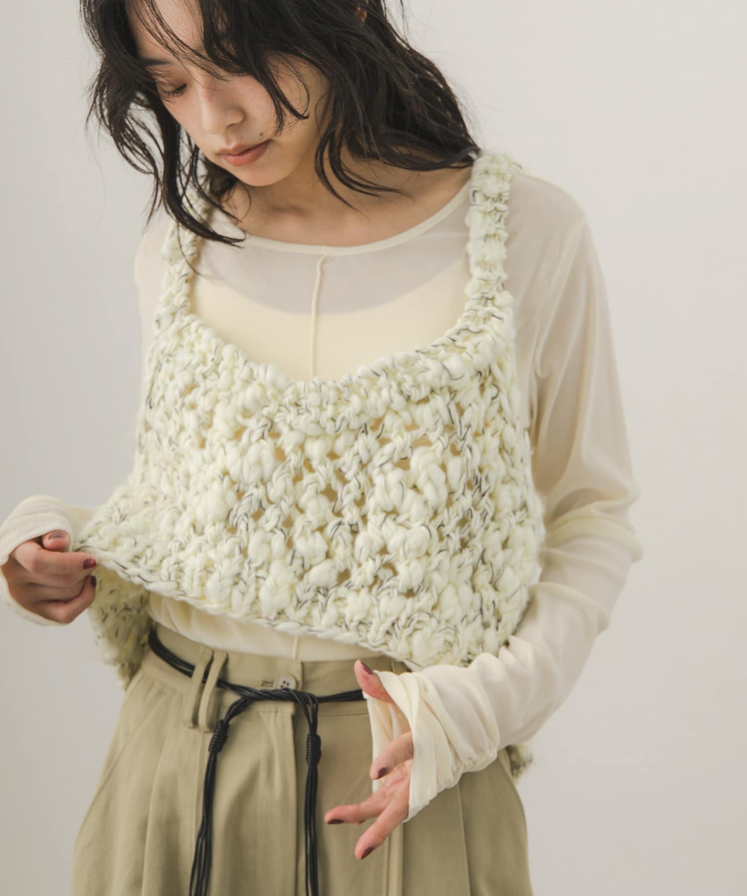 身長：163cm サイズ：one