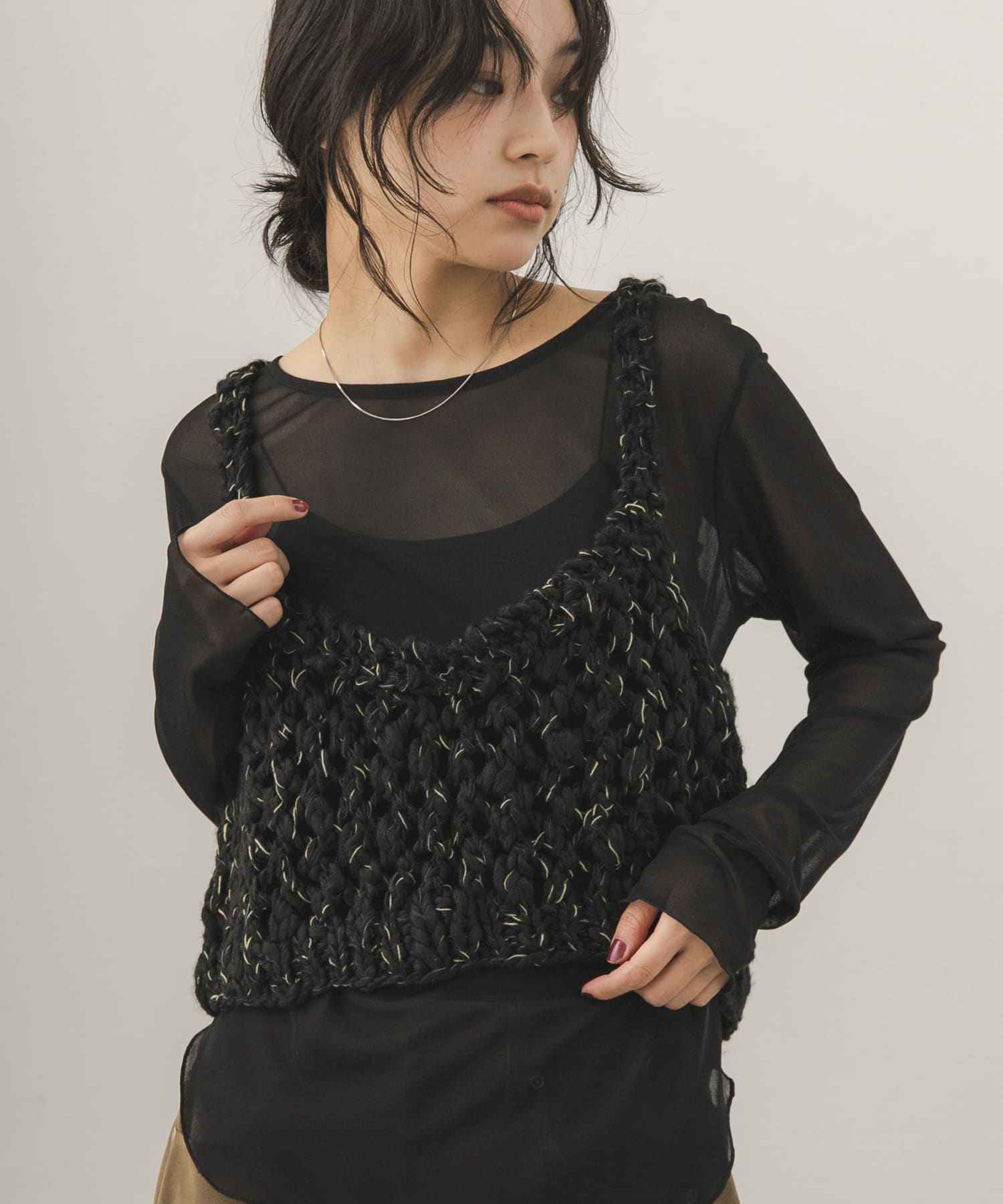 身長：163cm サイズ：one