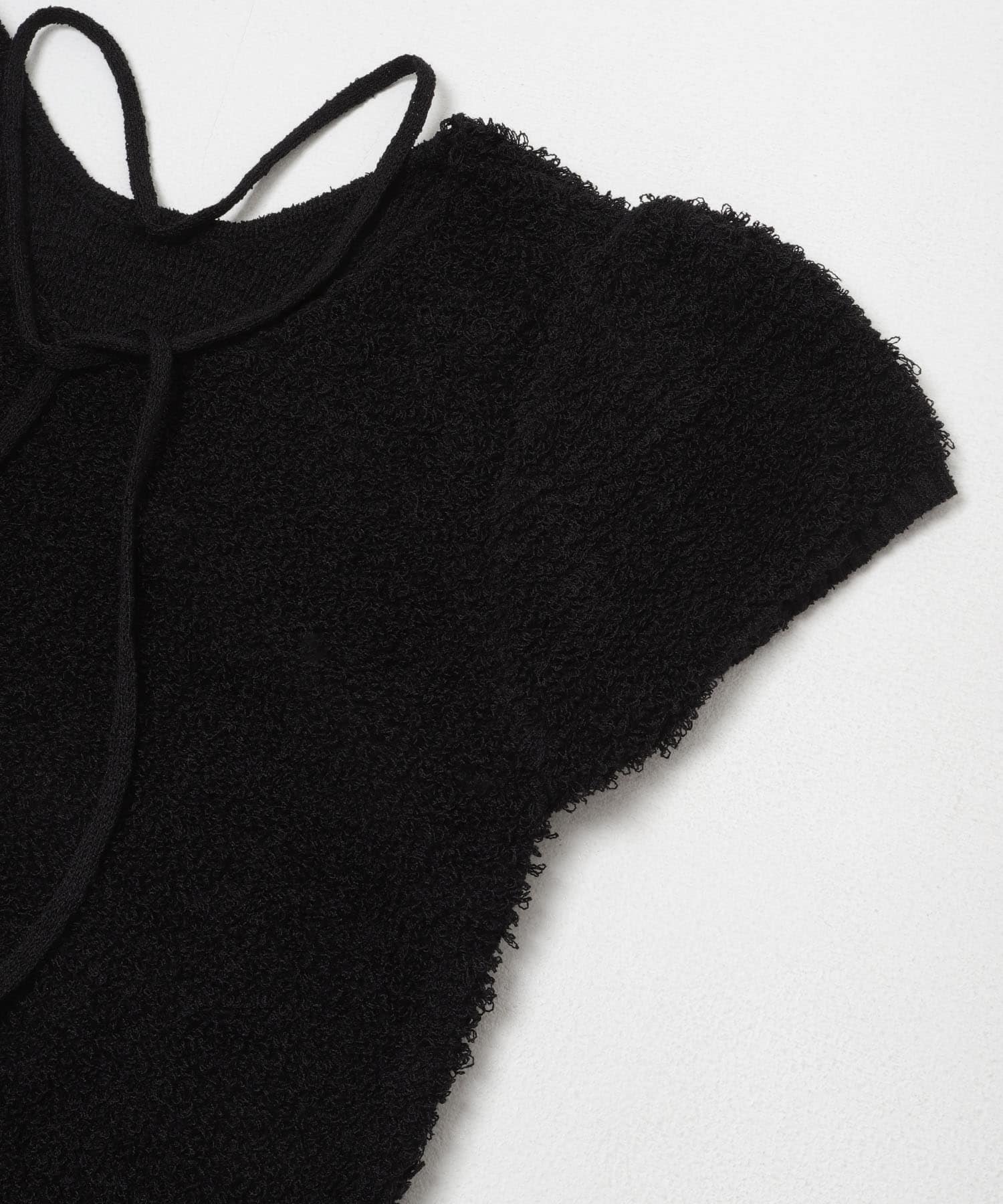 ループニットパフスリーブトップス BLACK One
