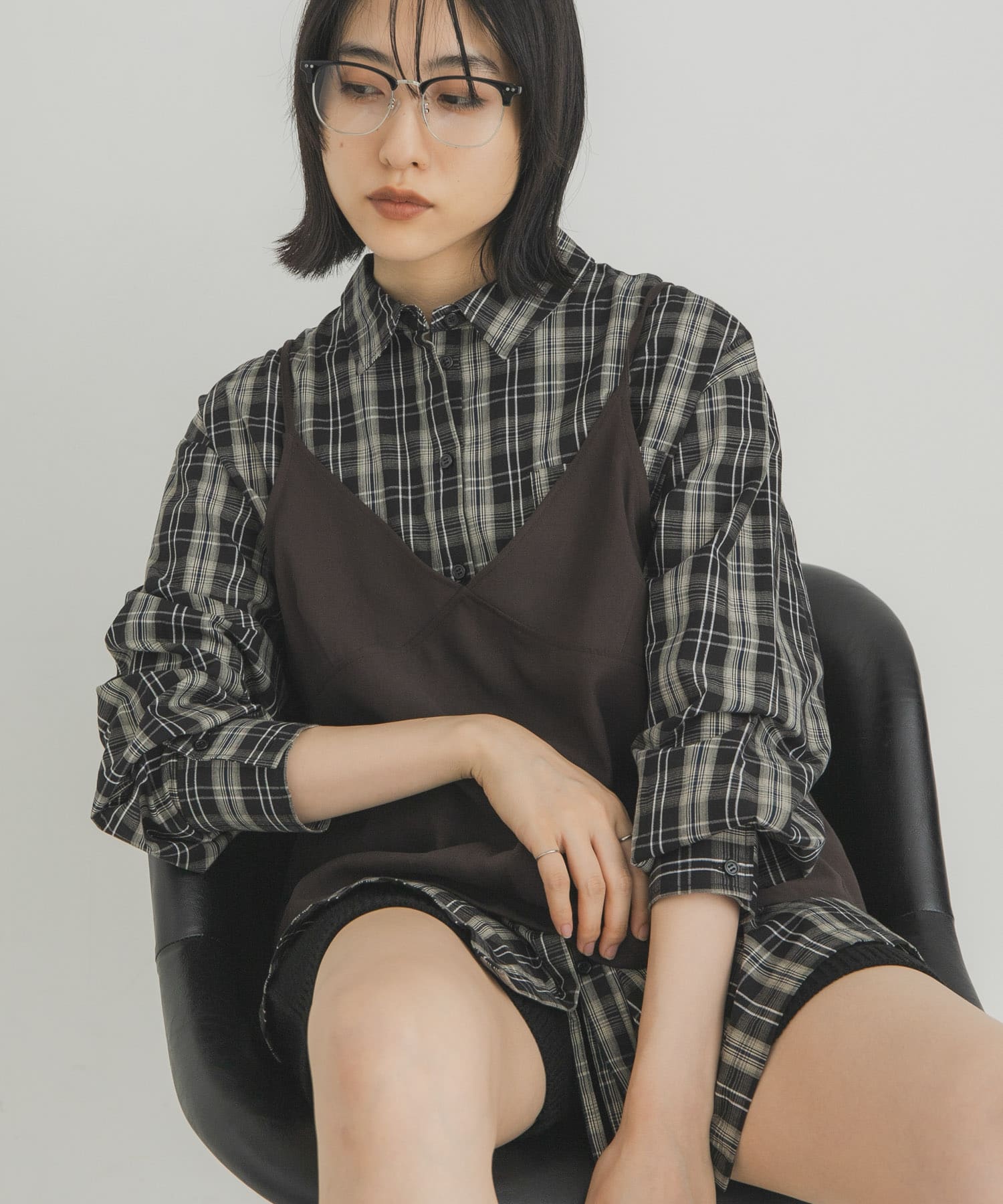 ビスチェSETチェックシャツ(One BLACK×BRN): トップス｜URBAN RESEARCH